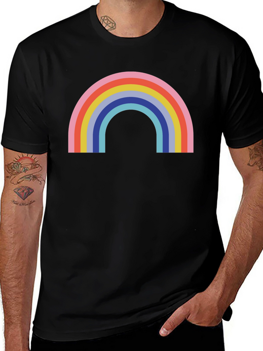 Retro Rainbow Graphic Tee - Classic Comfort
