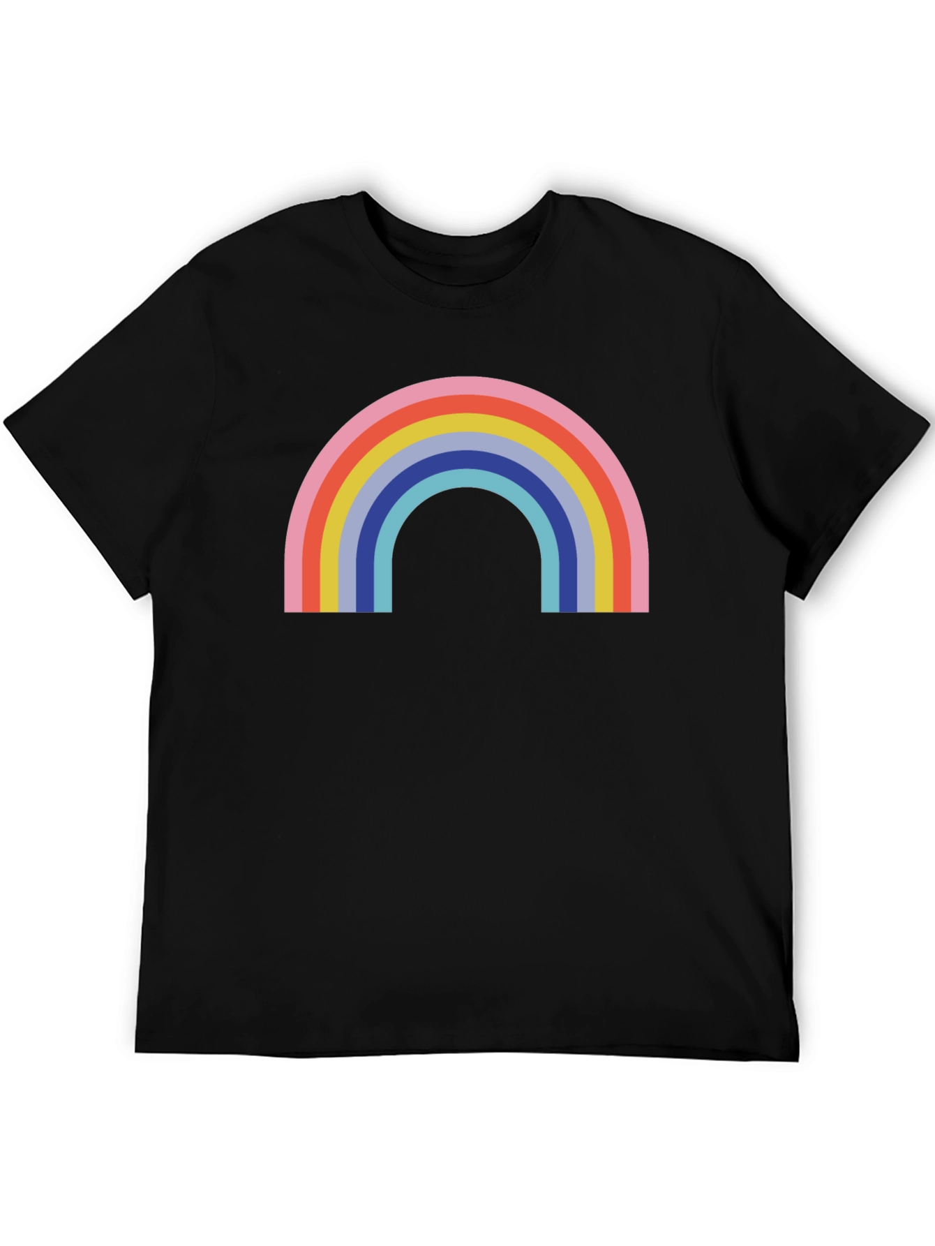 Retro Rainbow Graphic Tee - Classic Comfort