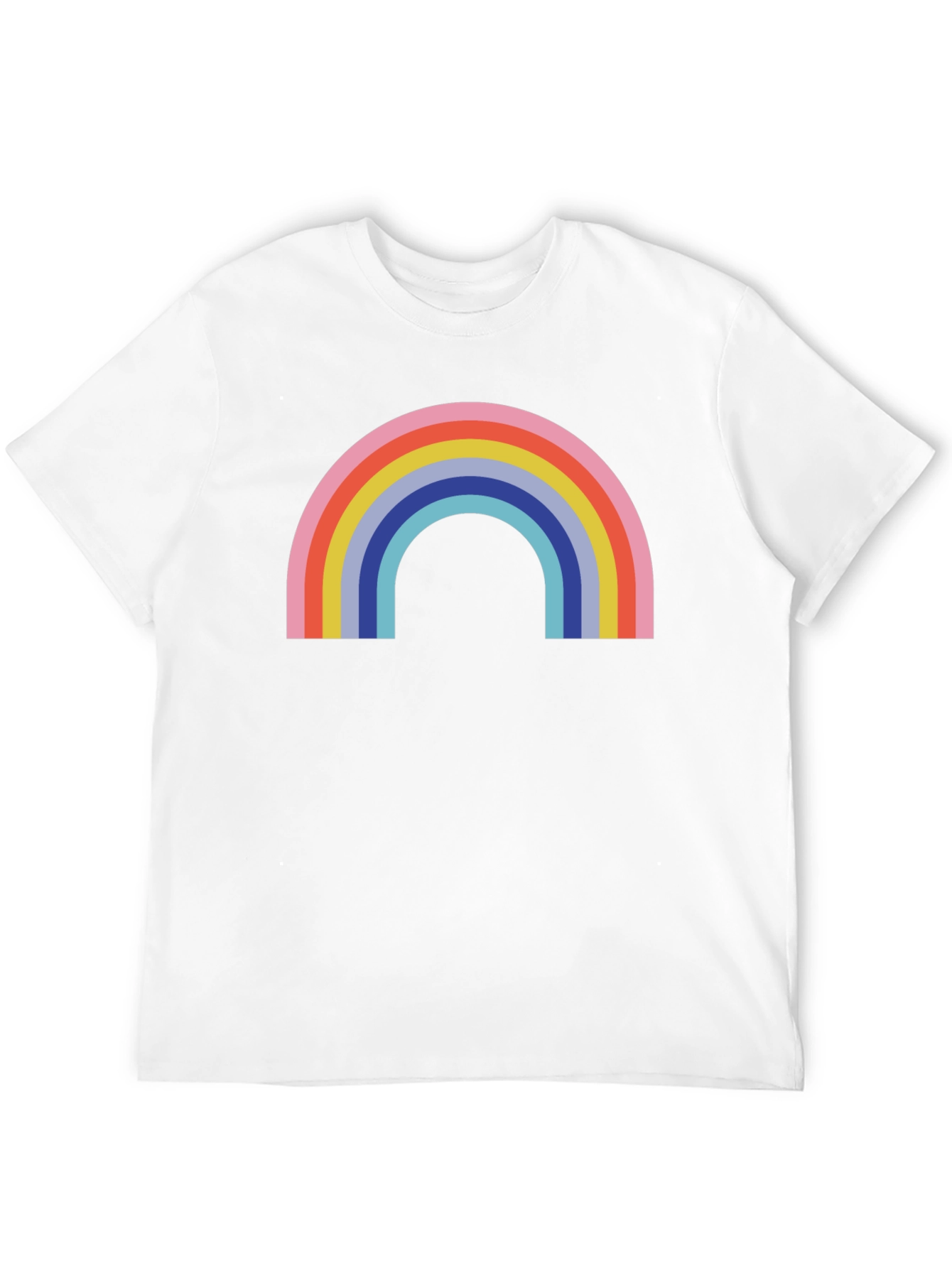 Retro Rainbow Graphic Tee - Classic Comfort