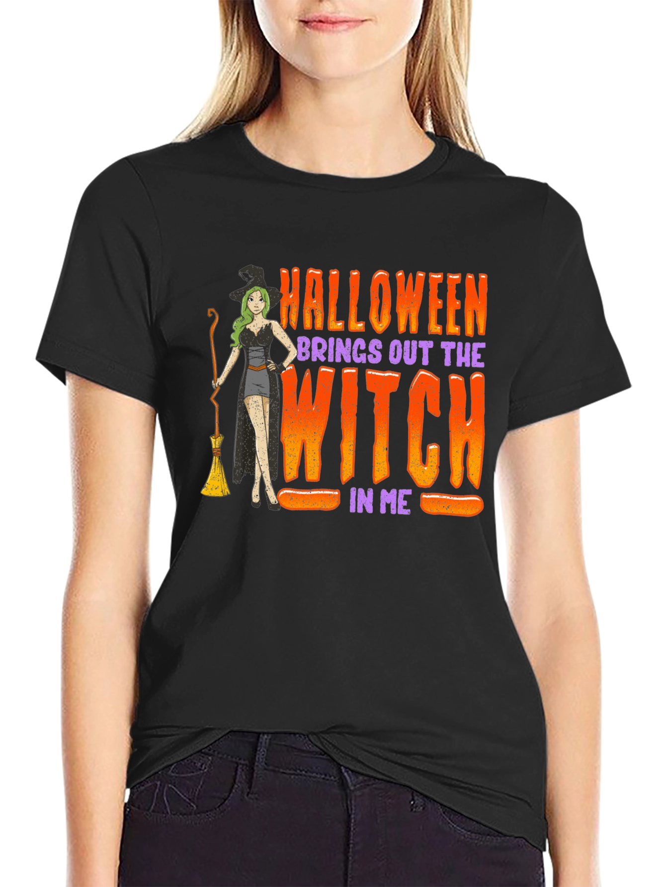 Halloween Witch T-Shirt: Spooky Season Apparel
