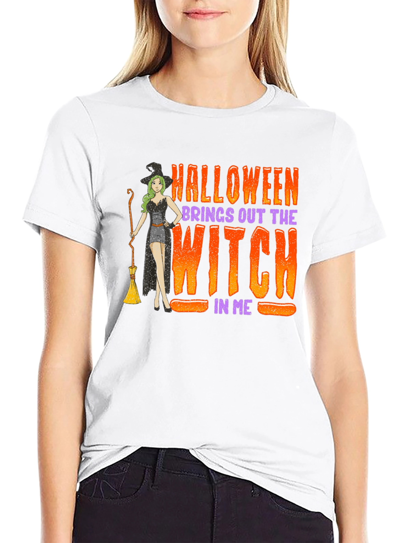Halloween Witch T-Shirt: Spooky Season Apparel
