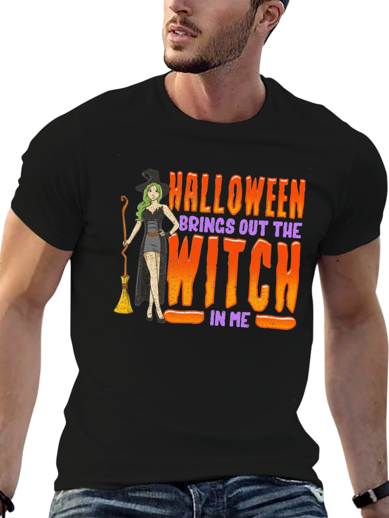 Halloween Witch T-Shirt: Spooky Season Apparel