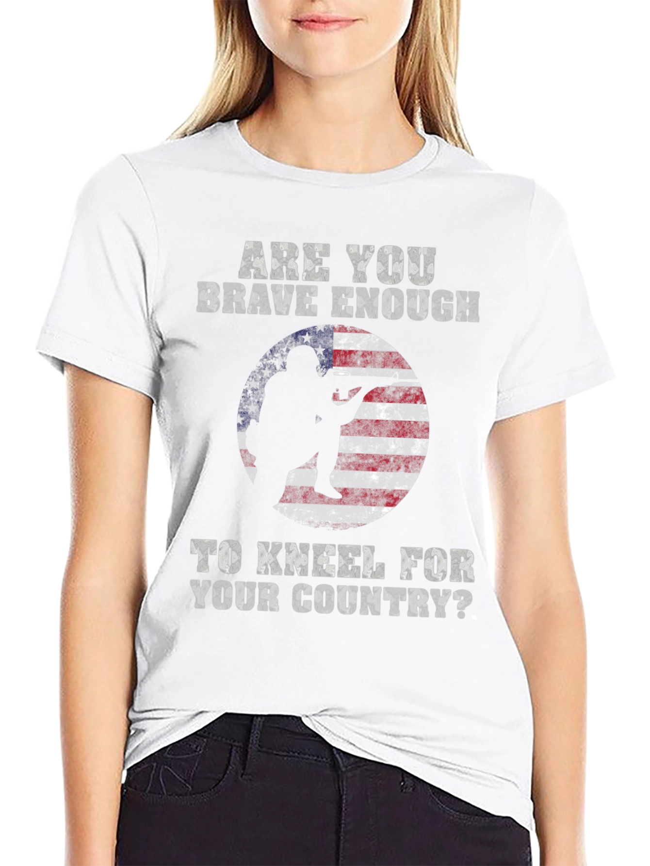 Brave Enough to Kneel Patriotic T-Shirt