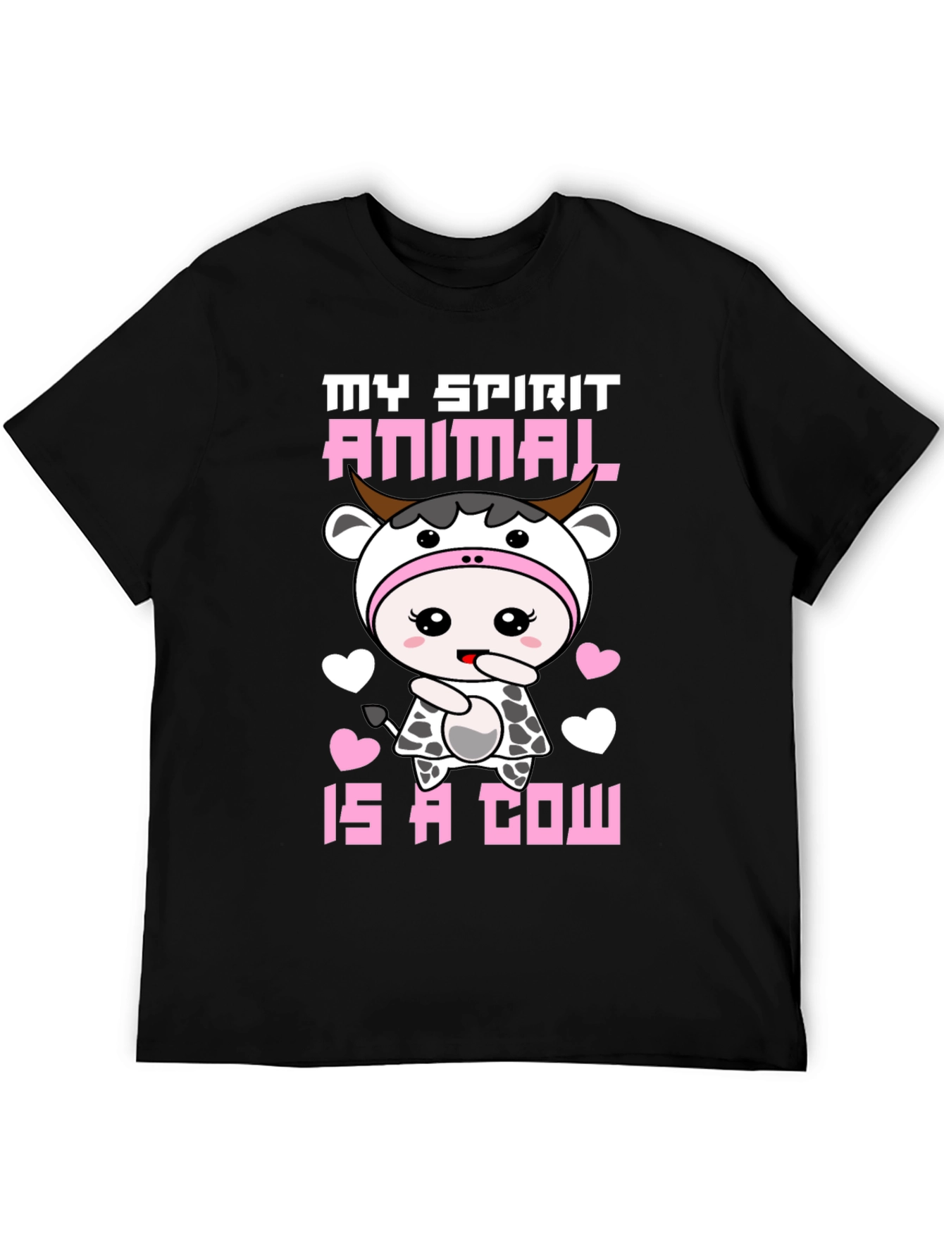 Cute Cow Spirit Animal Graphic T-Shirt