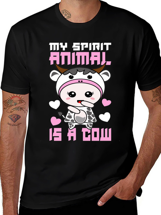 Cute Cow Spirit Animal Graphic T-Shirt