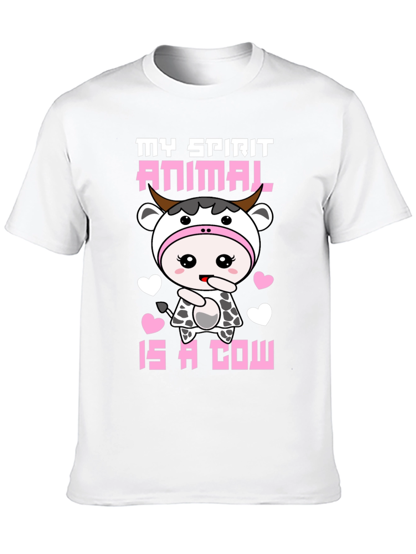 Cute Cow Spirit Animal Graphic T-Shirt