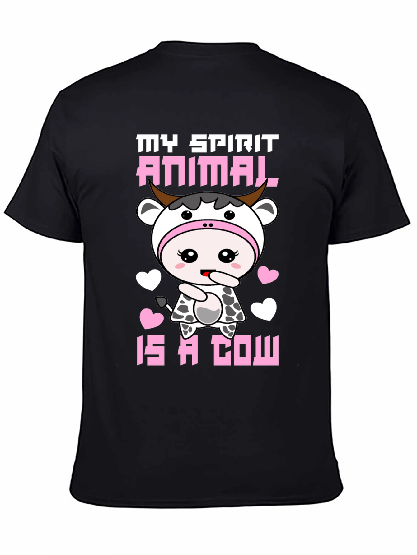 Cute Cow Spirit Animal Graphic T-Shirt