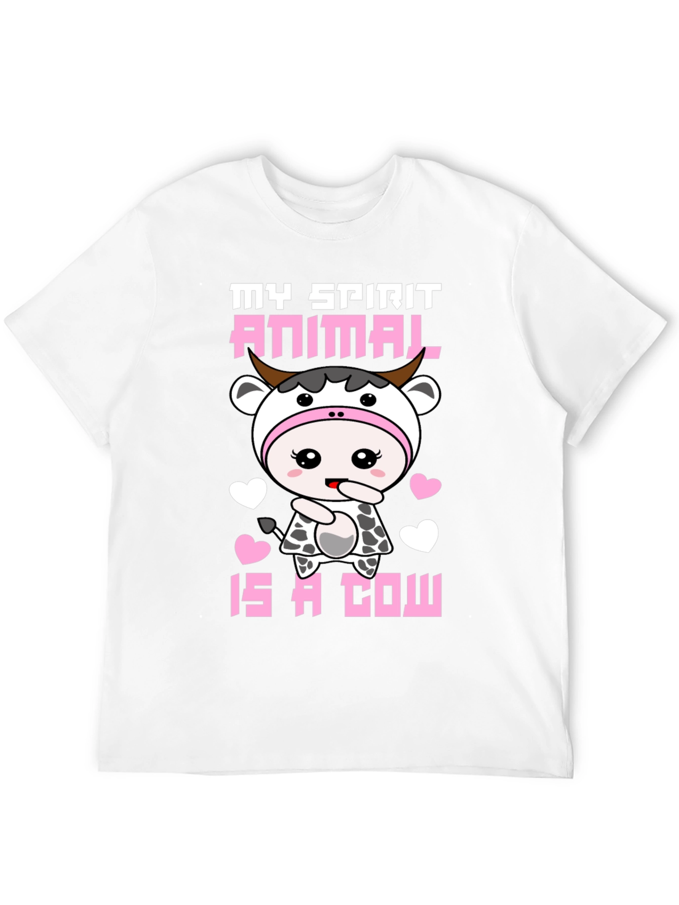 Cute Cow Spirit Animal Graphic T-Shirt