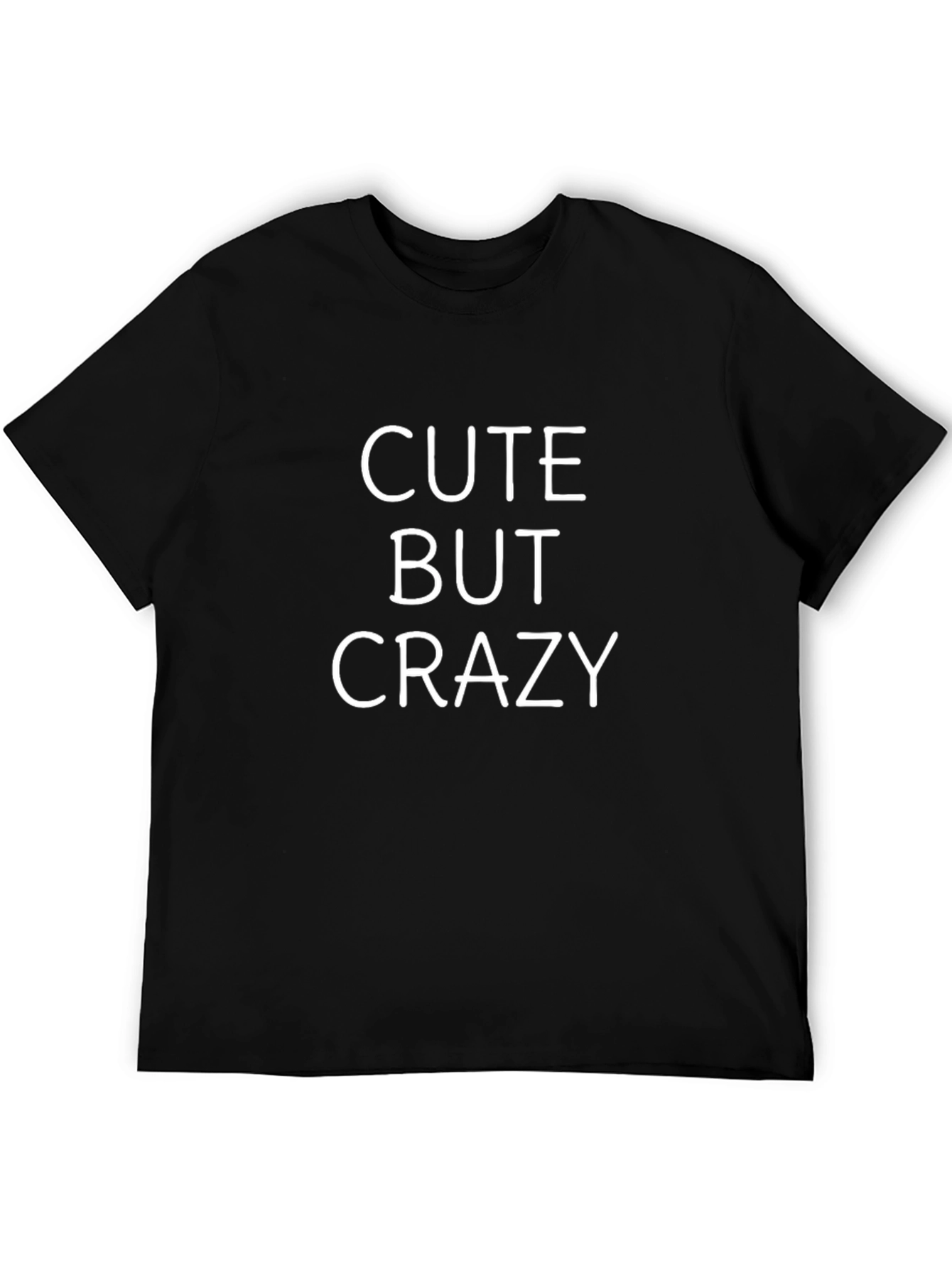 Cute But Crazy Graphic Tee - Black Cotton T-Shirt