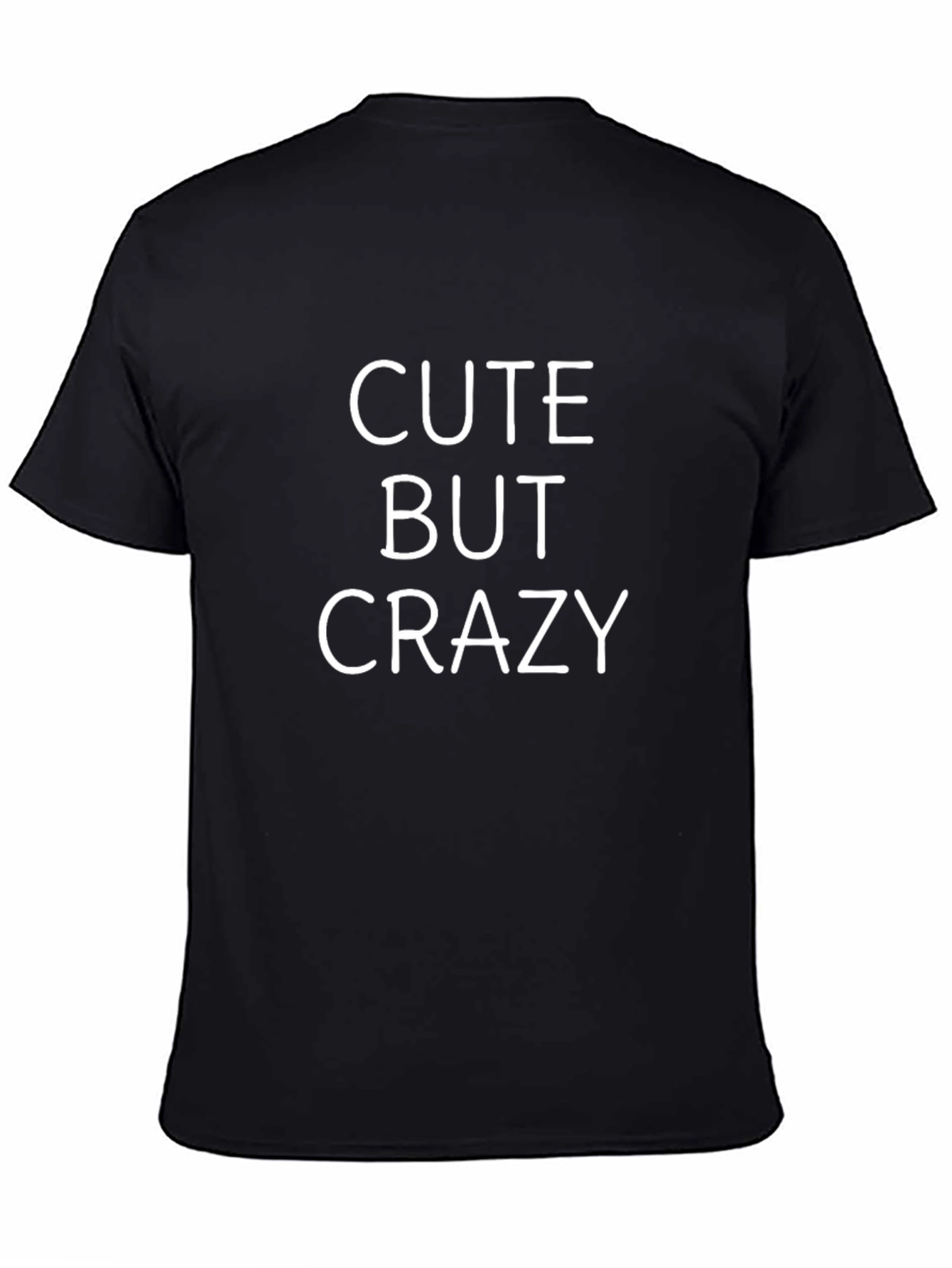 Cute But Crazy Graphic Tee - Black Cotton T-Shirt