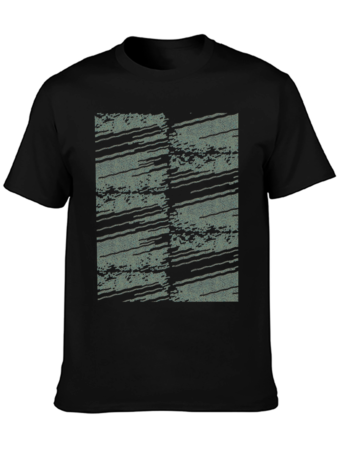 Abstract Pattern Black T-Shirt