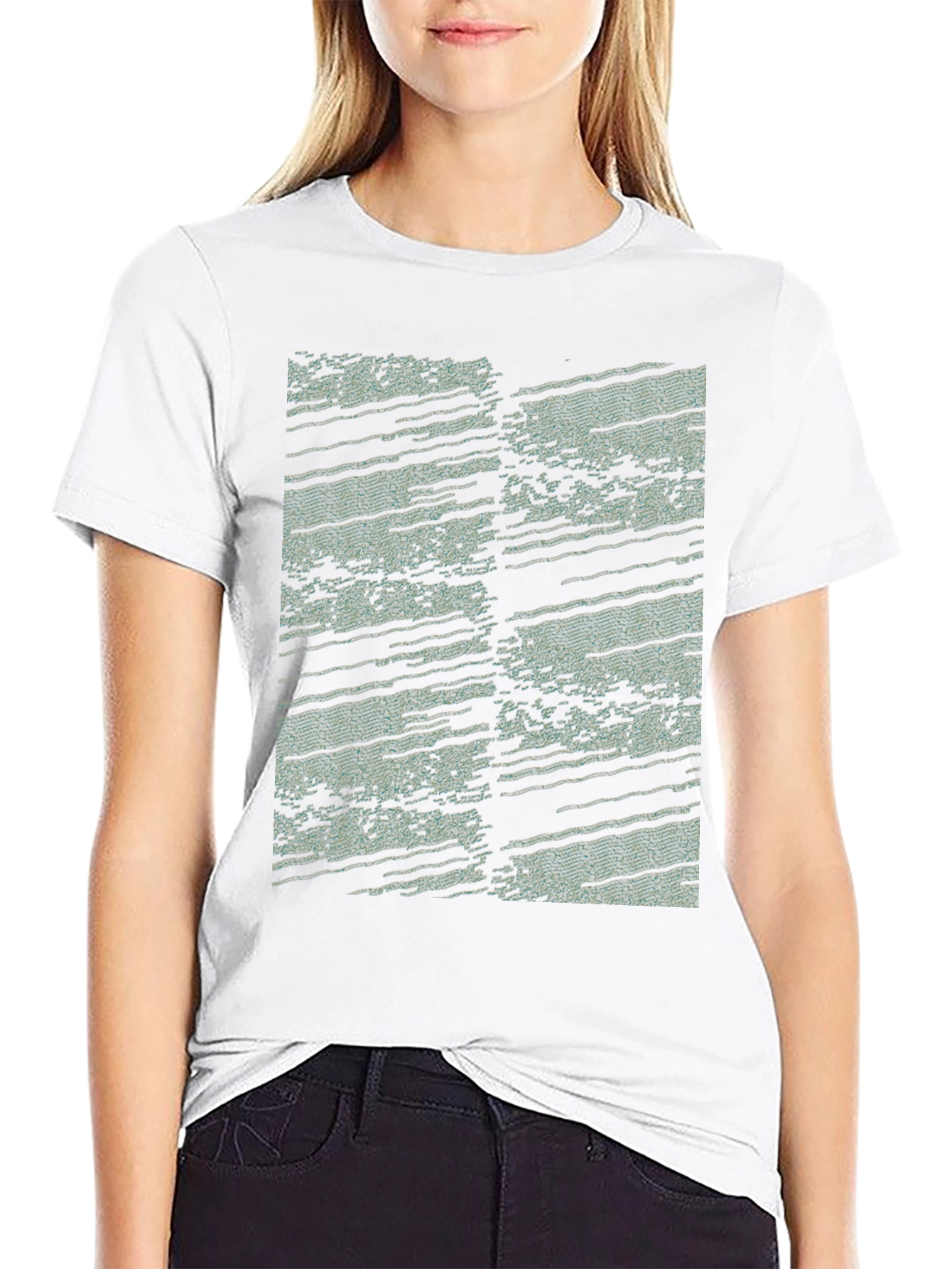 Abstract Pattern Black T-Shirt