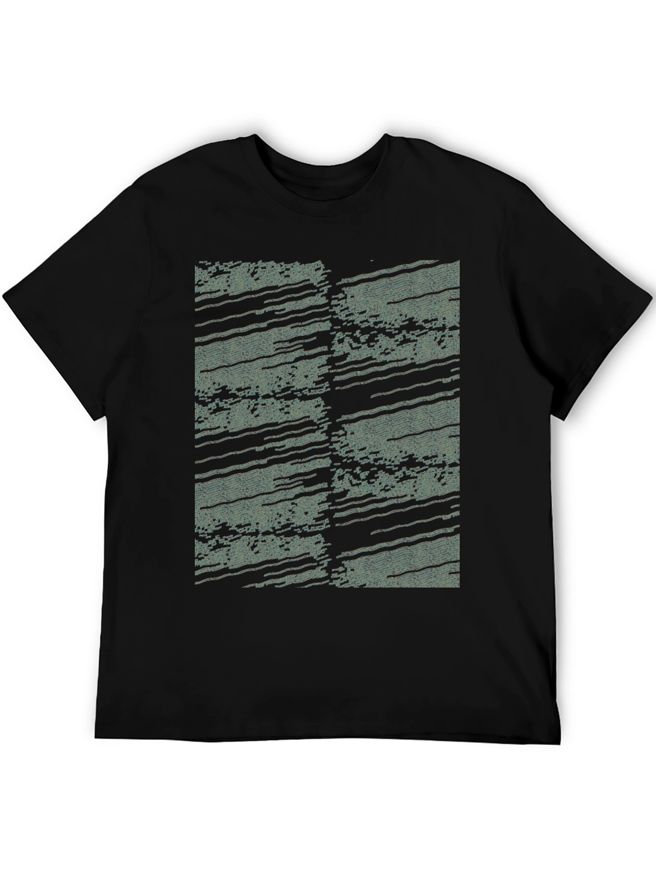 Abstract Pattern Black T-Shirt