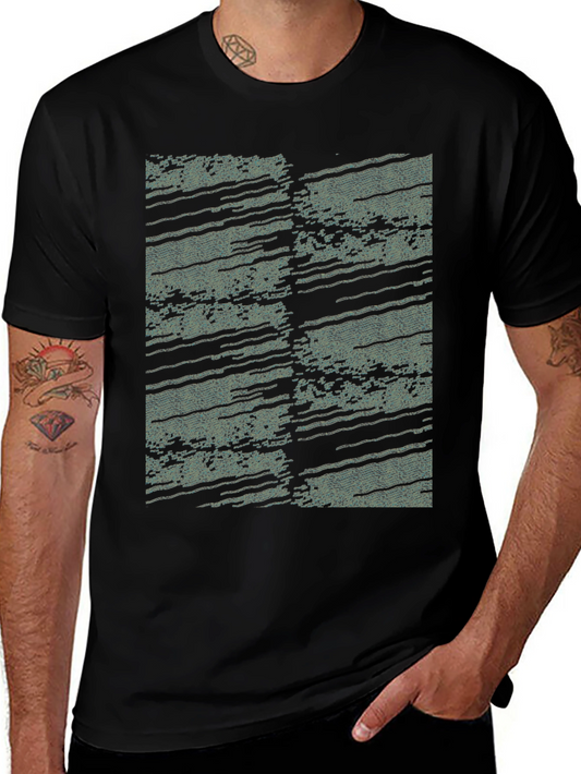 Abstract Pattern Black T-Shirt