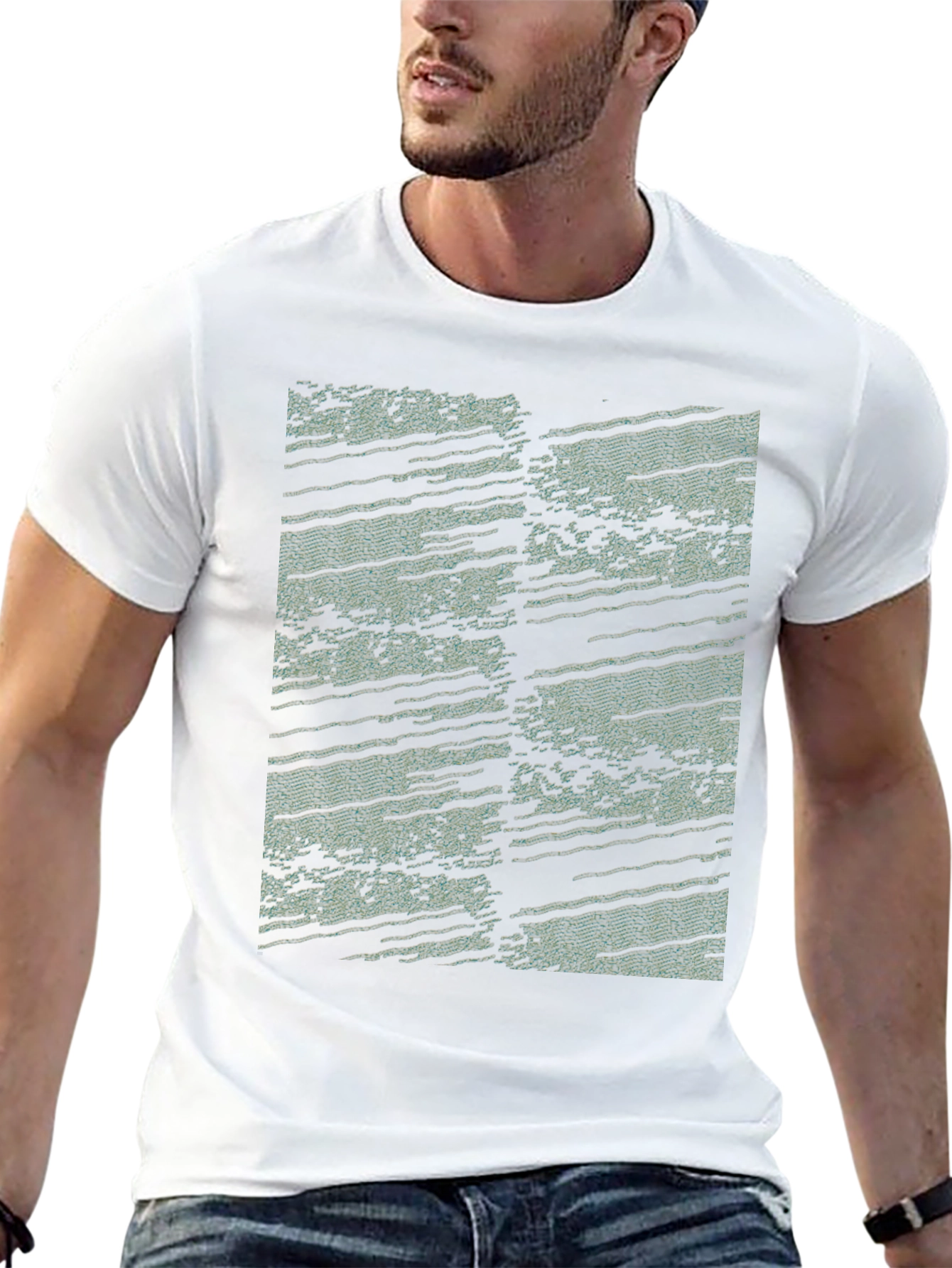 Abstract Pattern Black T-Shirt