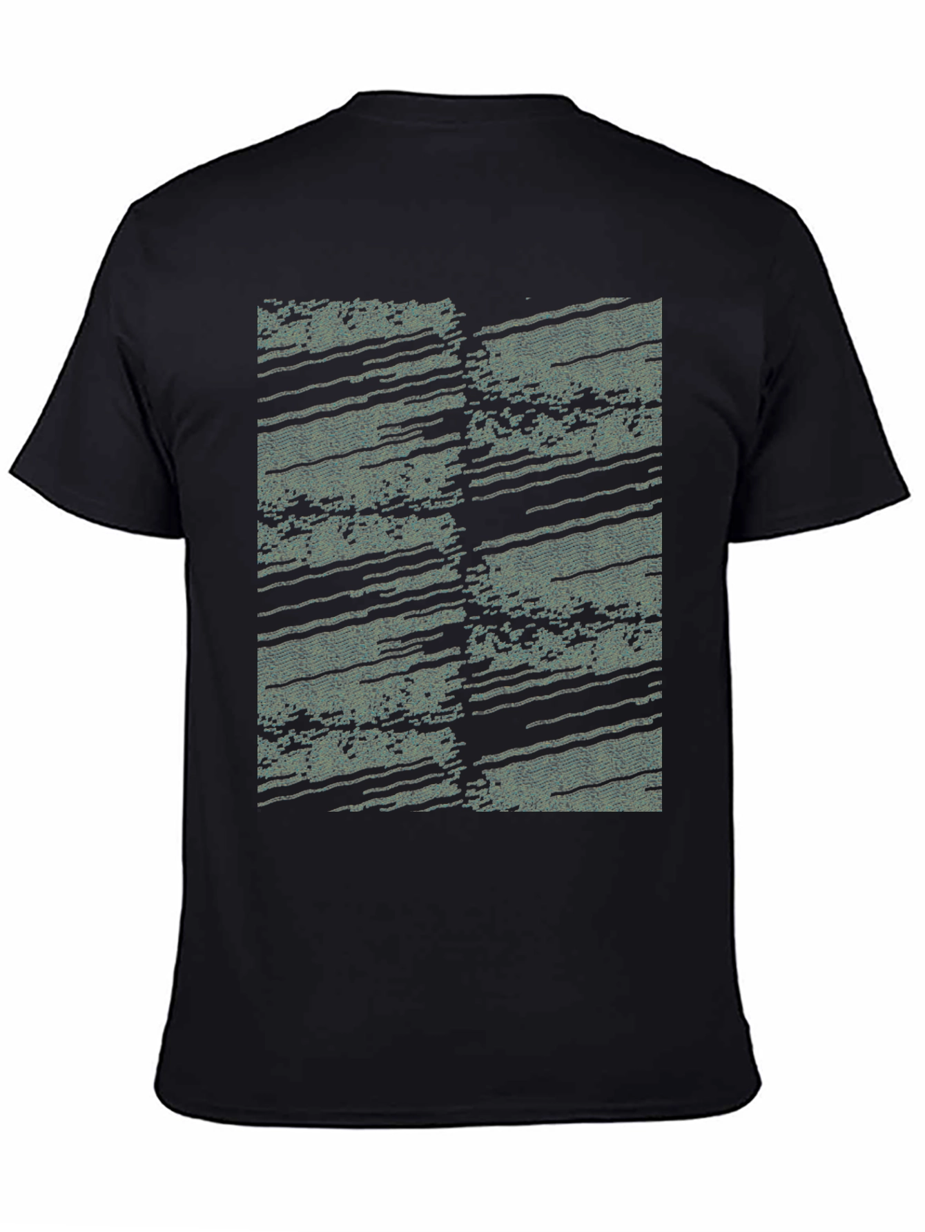Abstract Pattern Black T-Shirt