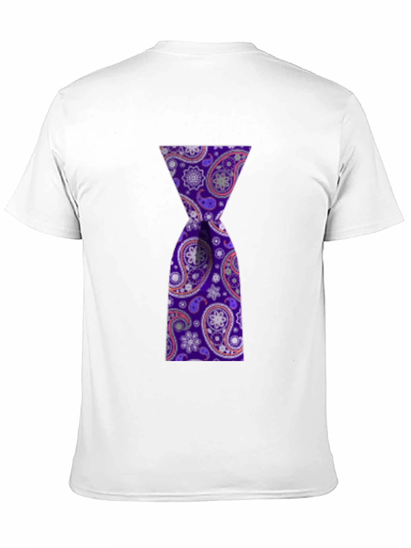 Mens Black T-Shirt with Hourglass Paisley Design