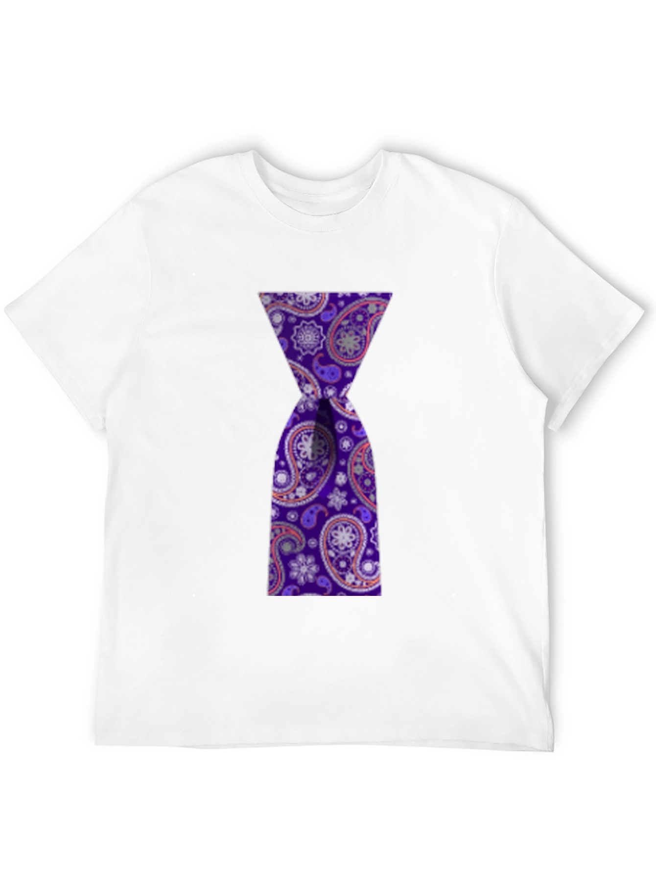 Mens Black T-Shirt with Hourglass Paisley Design