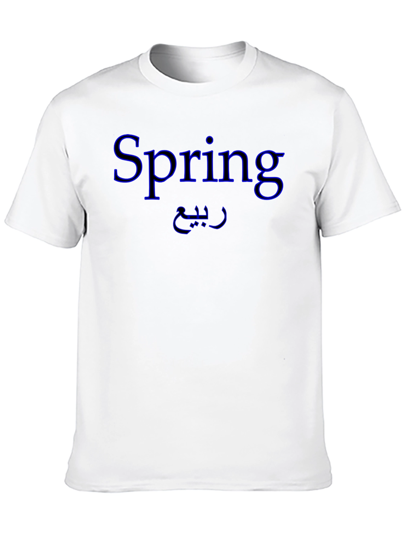 Spring Graphic Tee - Black Cotton T-Shirt