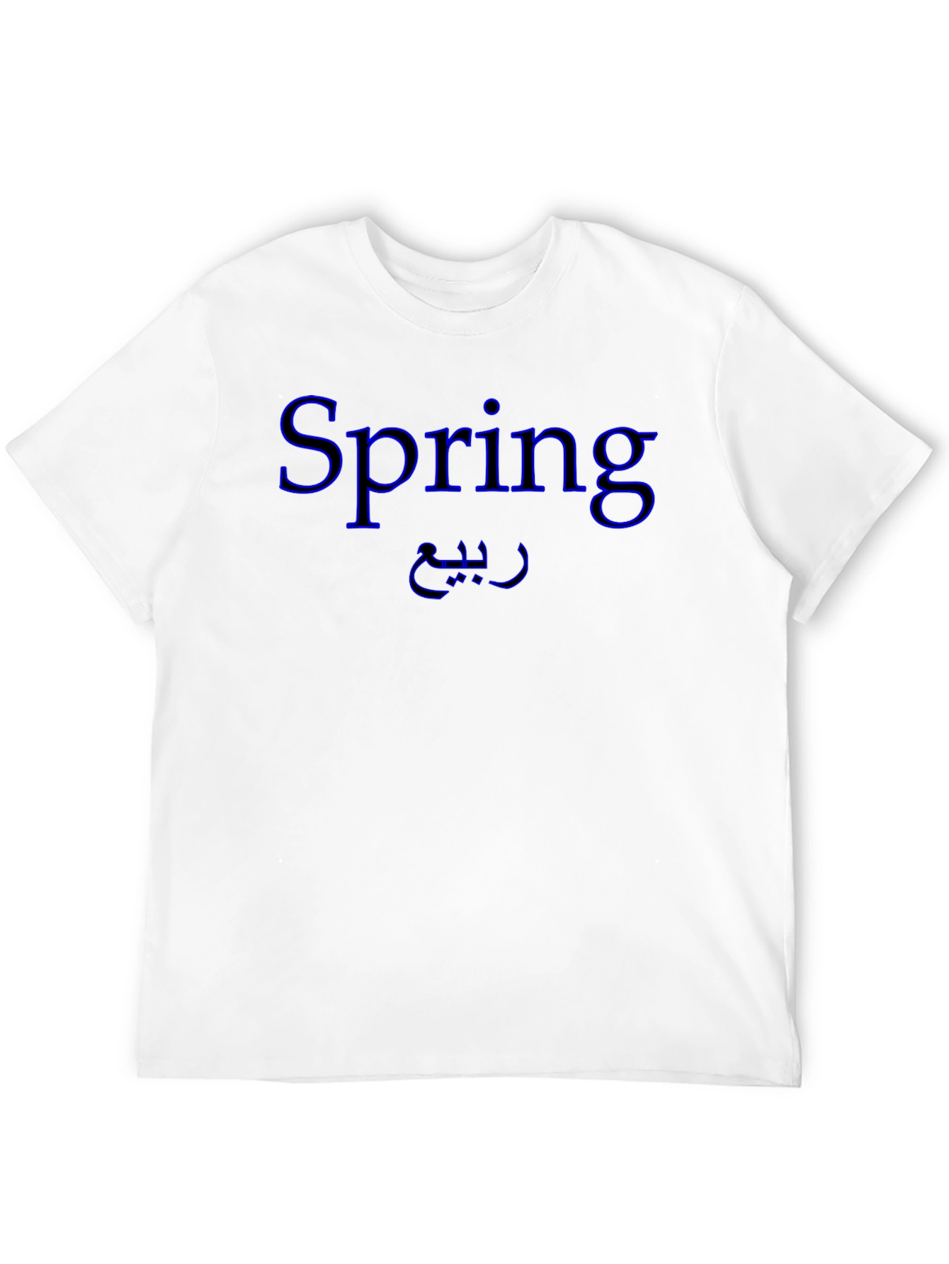 Spring Graphic Tee - Black Cotton T-Shirt