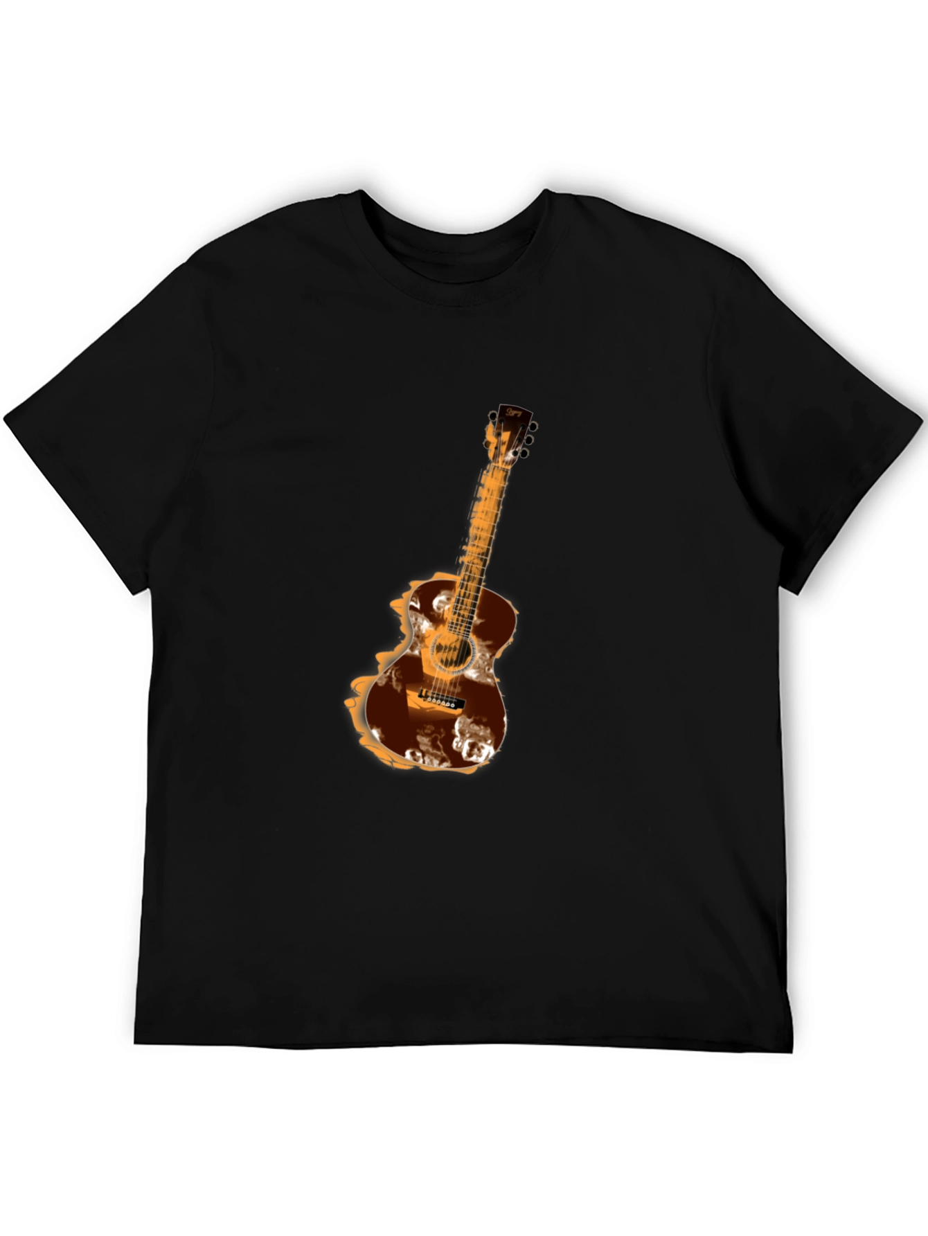 Guitar Graphic Tee - Mens Black T-Shirt