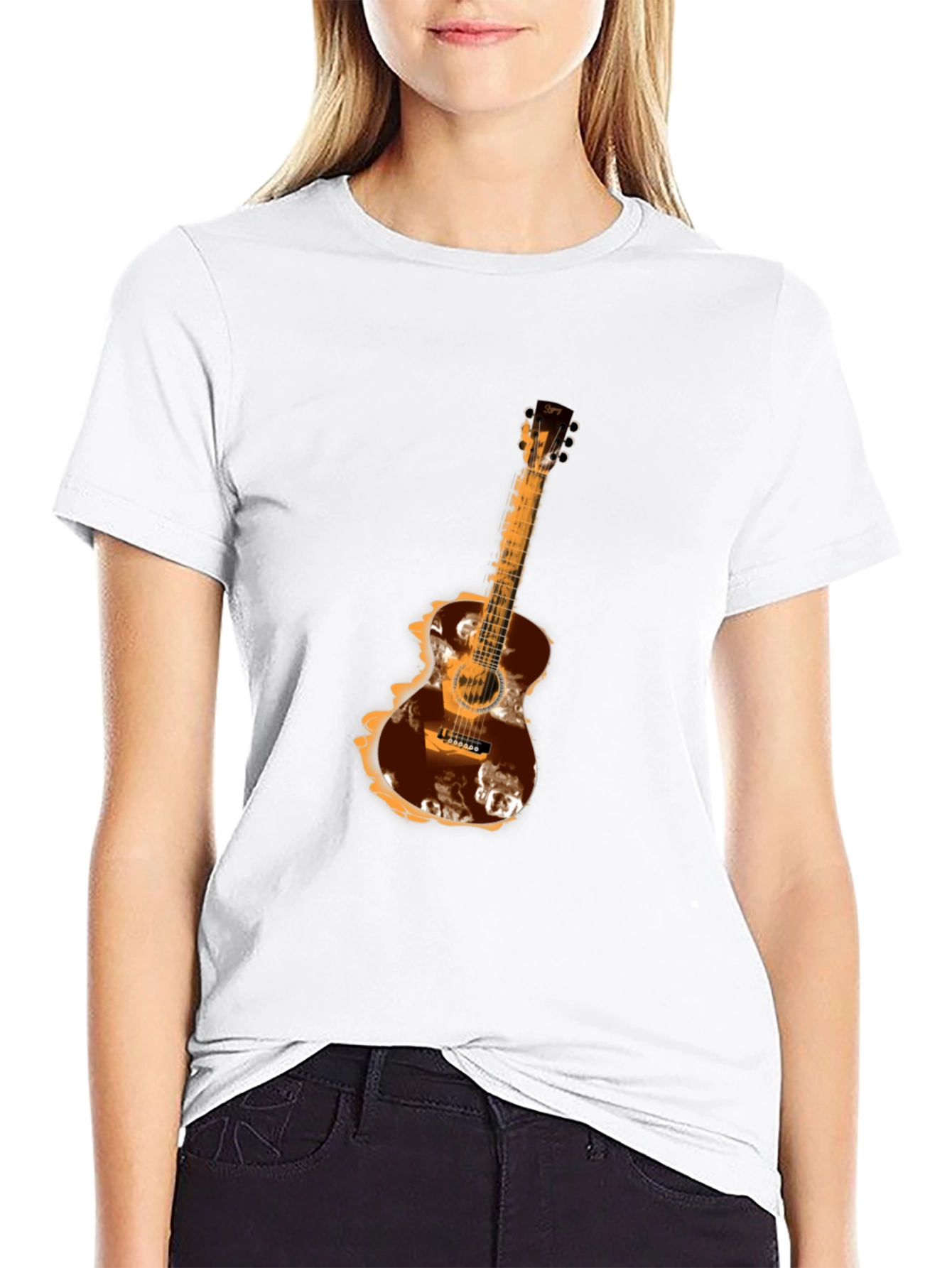 Guitar Graphic Tee - Mens Black T-Shirt