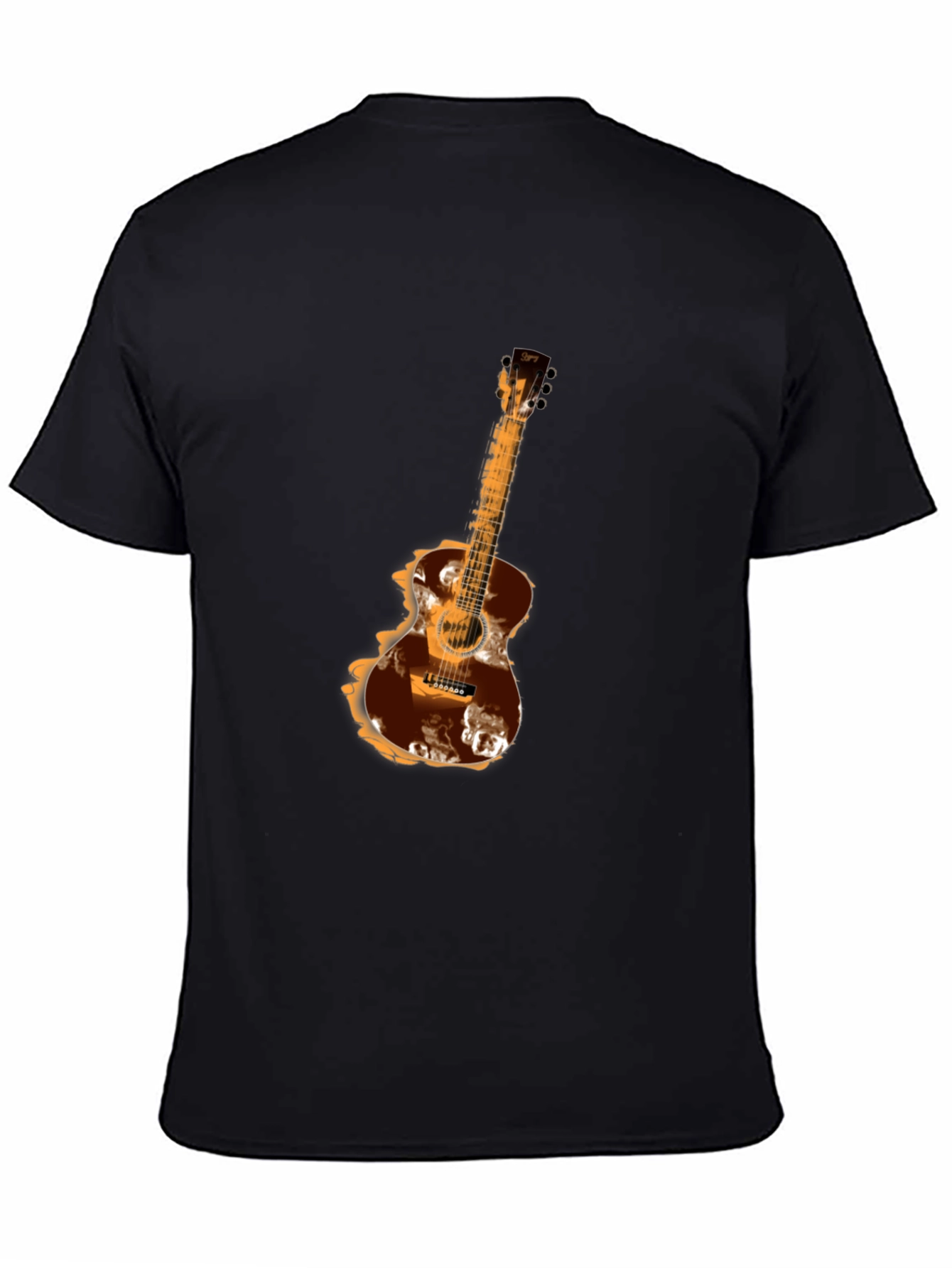 Guitar Graphic Tee - Mens Black T-Shirt