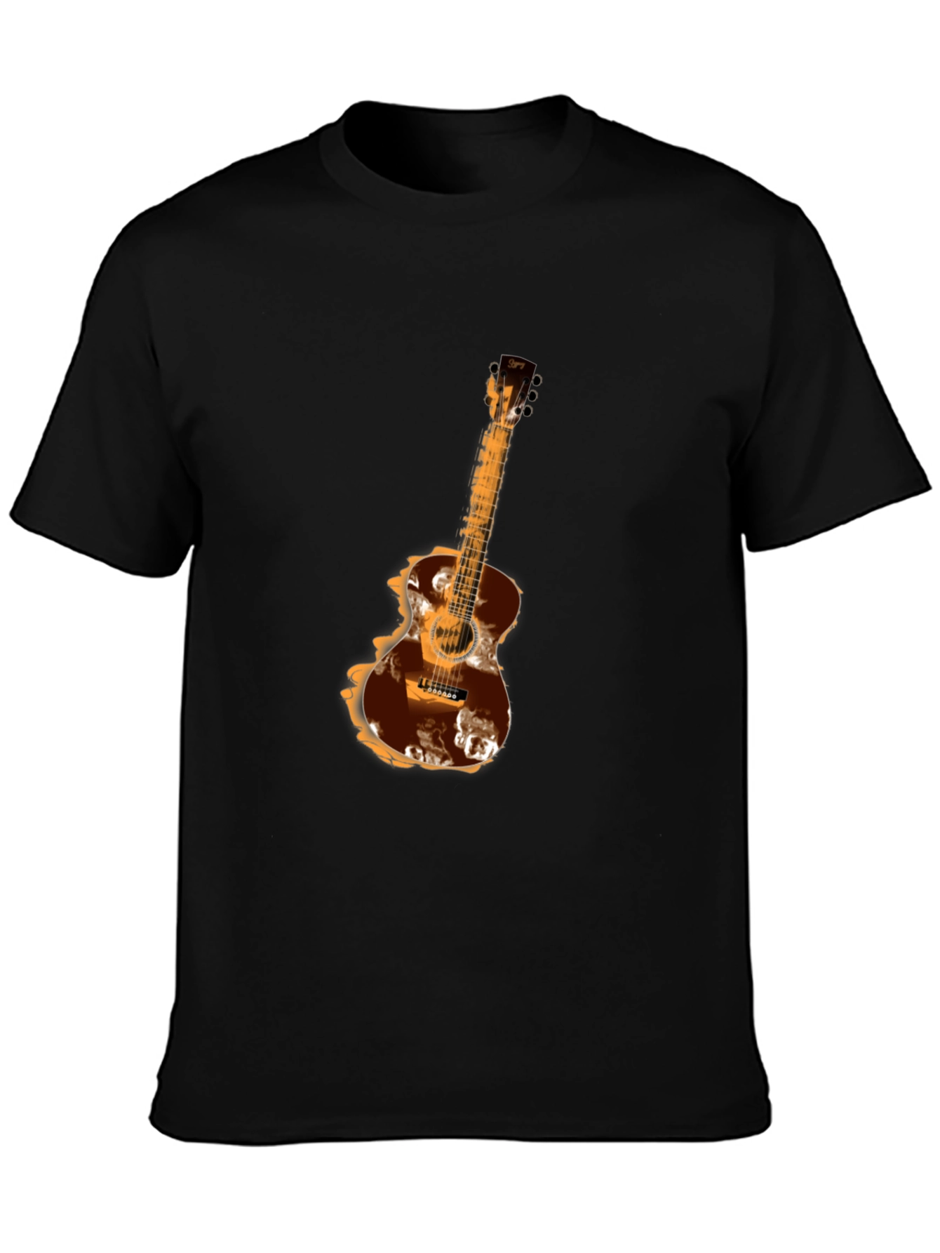 Guitar Graphic Tee - Mens Black T-Shirt