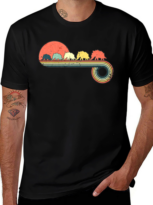 Retro Dinosaur T-Shirt - Vintage Stegosaurus Design