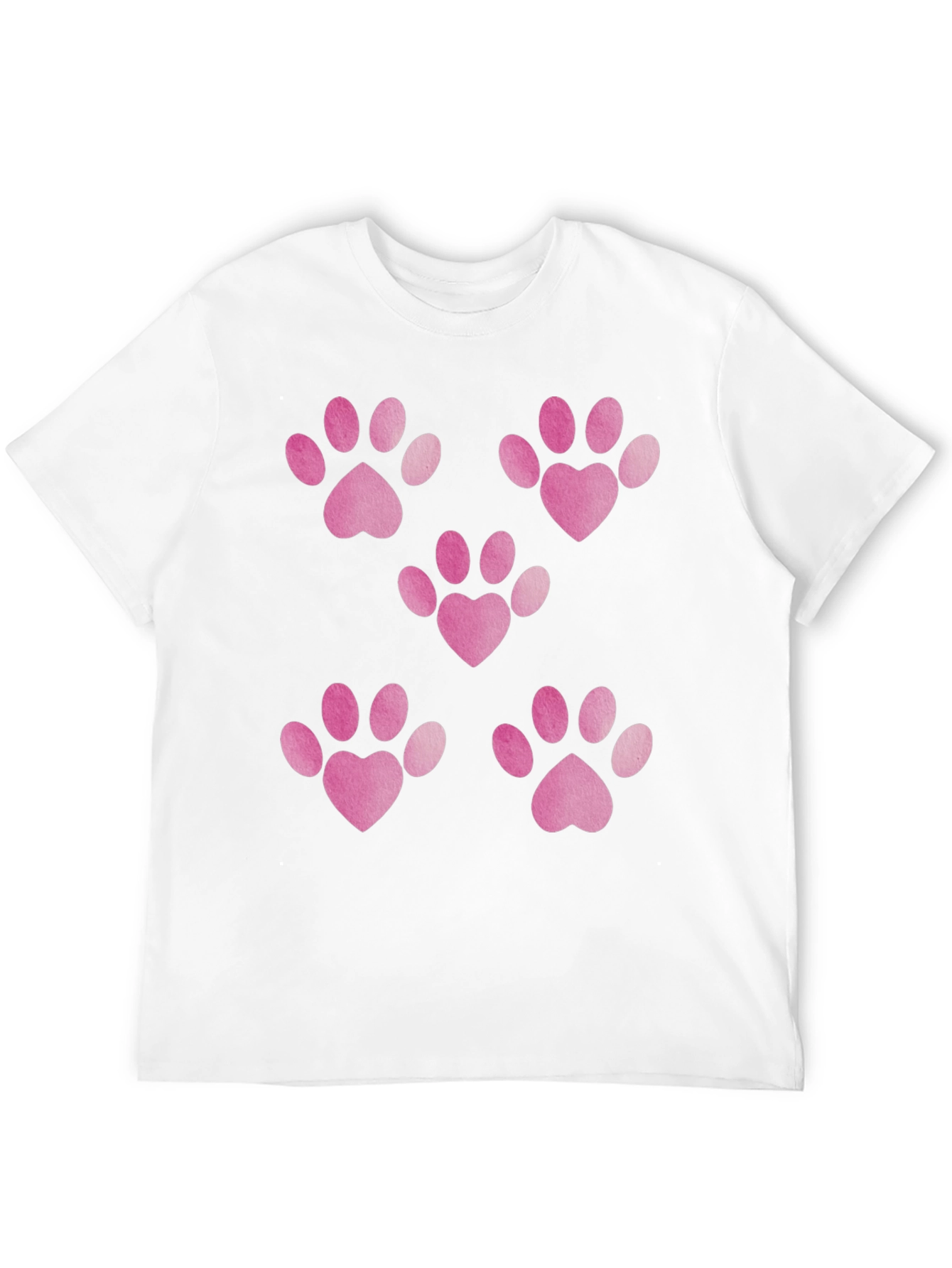 Heart Paw Print Black T-Shirt