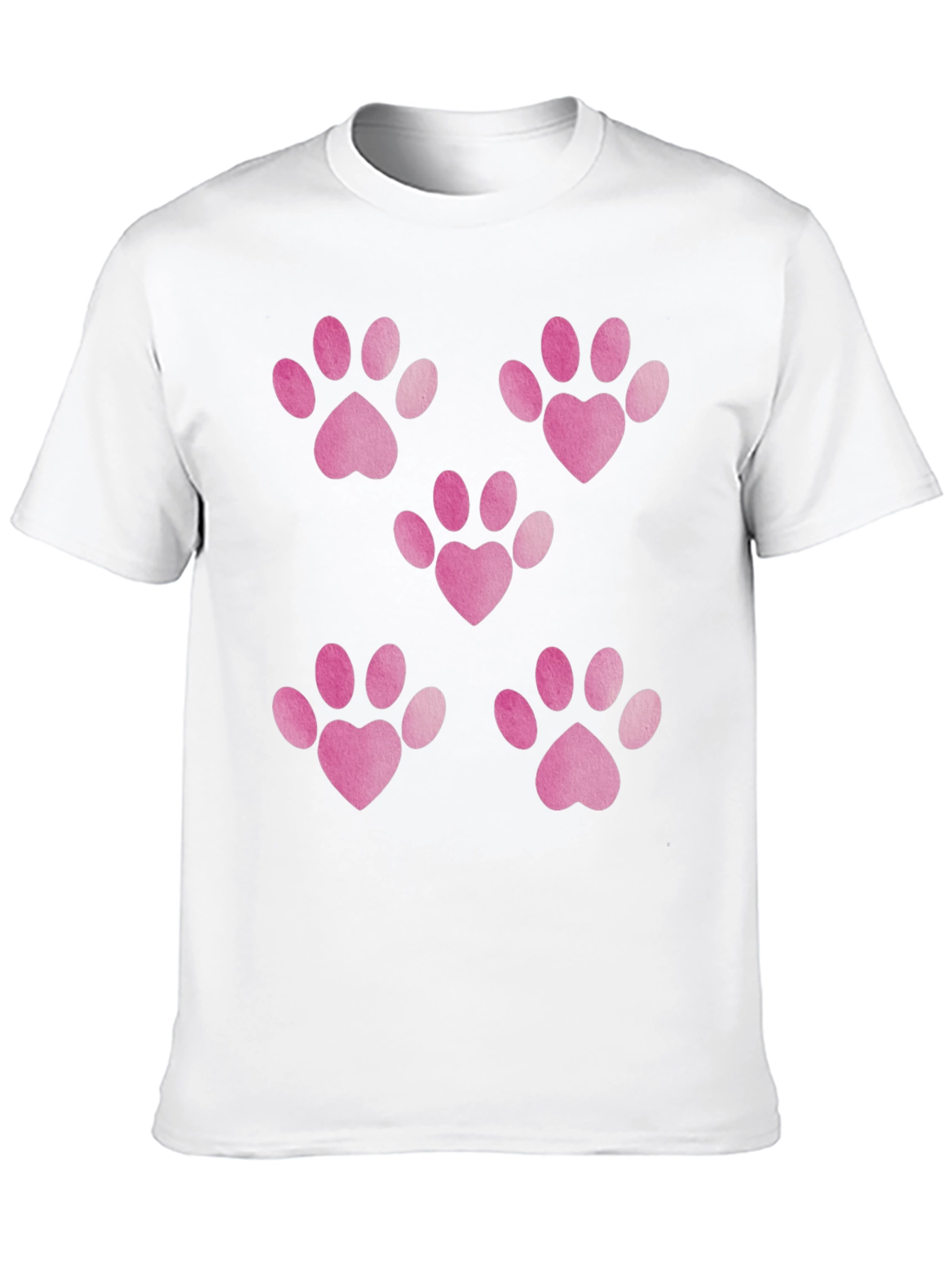 Heart Paw Print Black T-Shirt