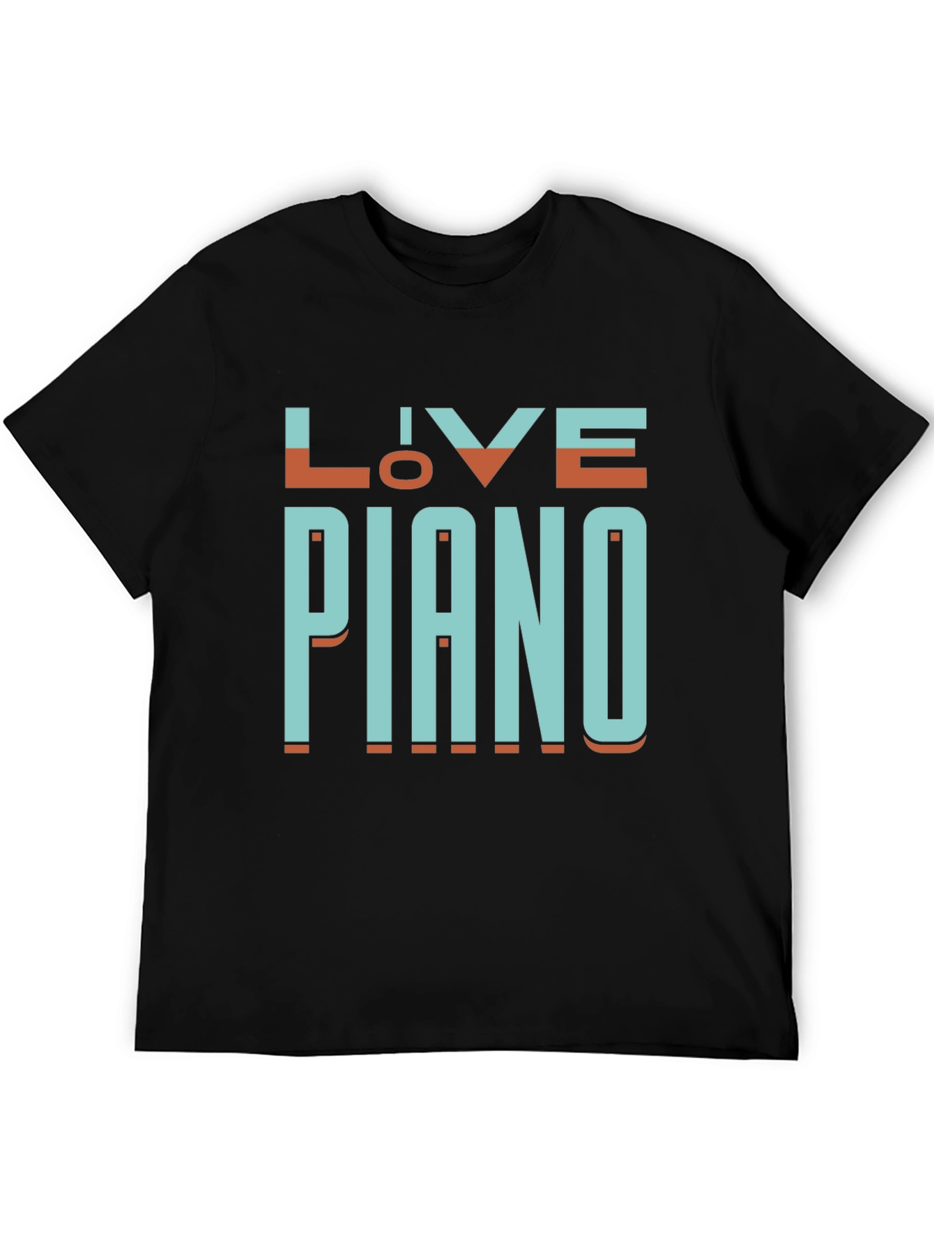Live Piano Black Graphic Tee