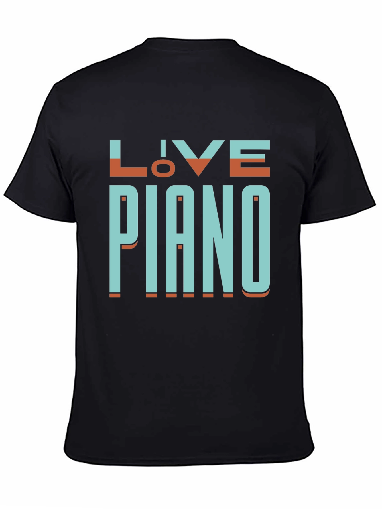 Live Piano Black Graphic Tee