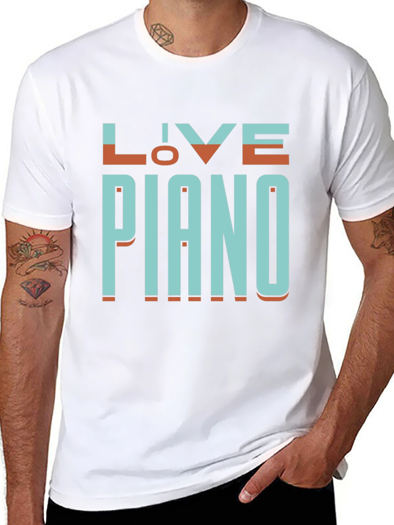 Live Piano Black Graphic Tee