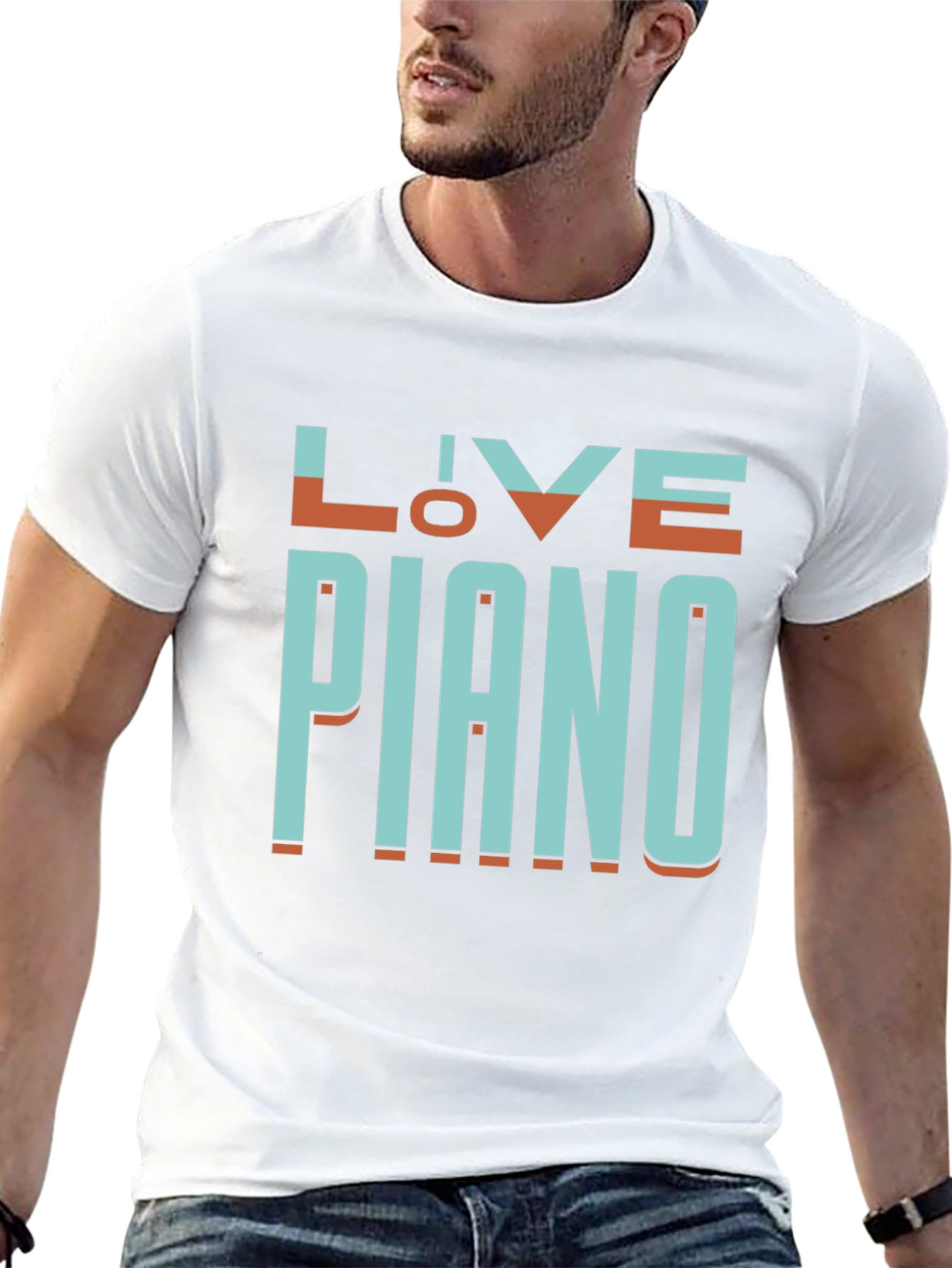 Live Piano Black Graphic Tee