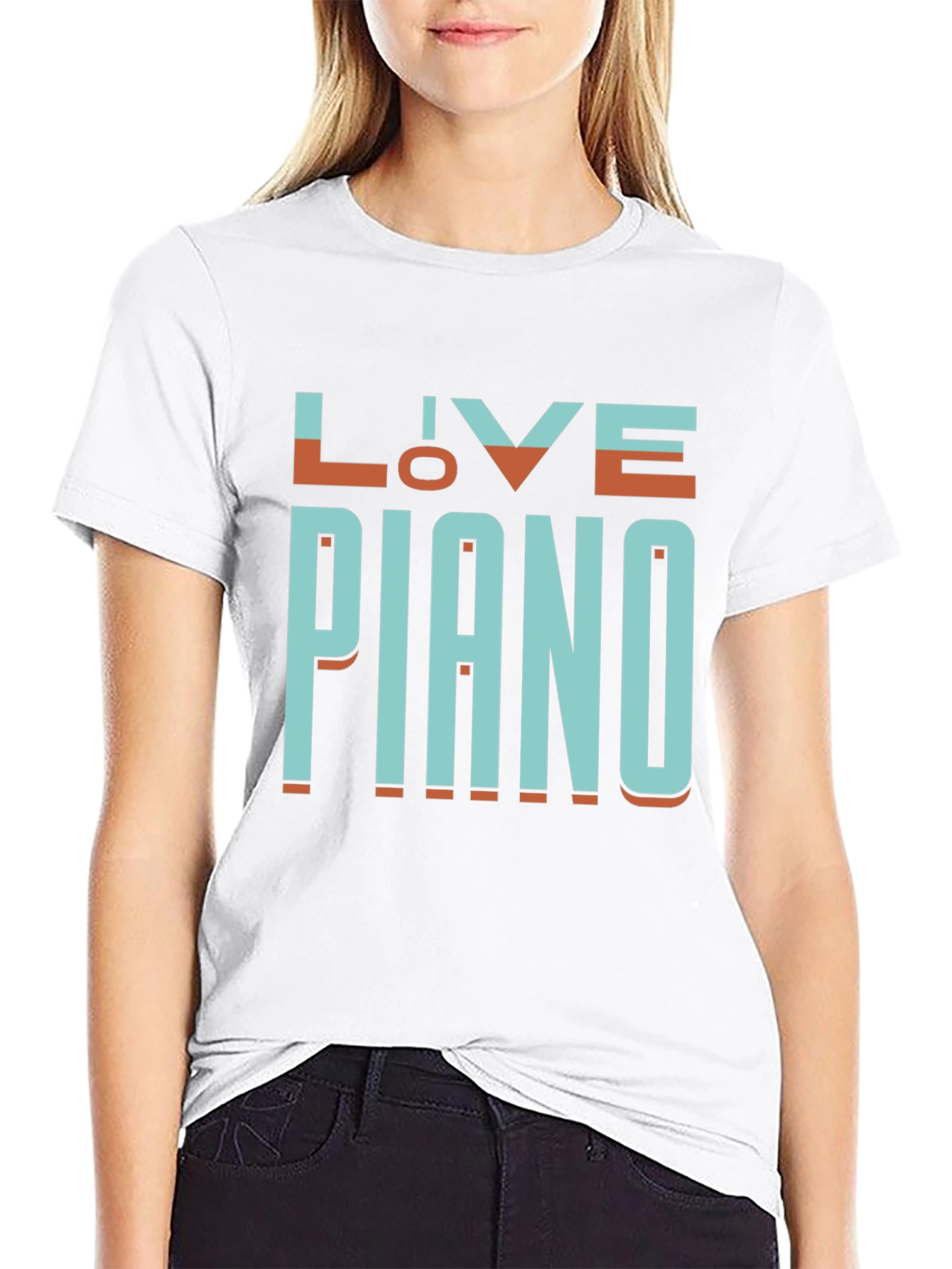 Live Piano Black Graphic Tee