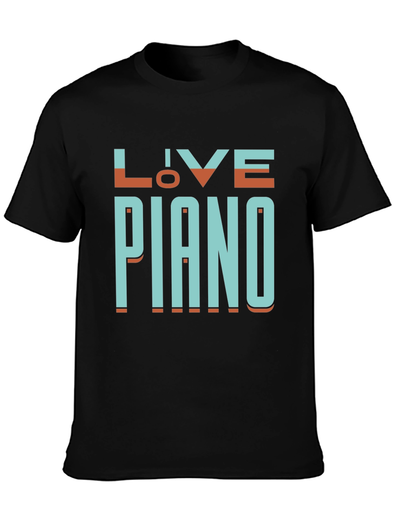 Live Piano Black Graphic Tee