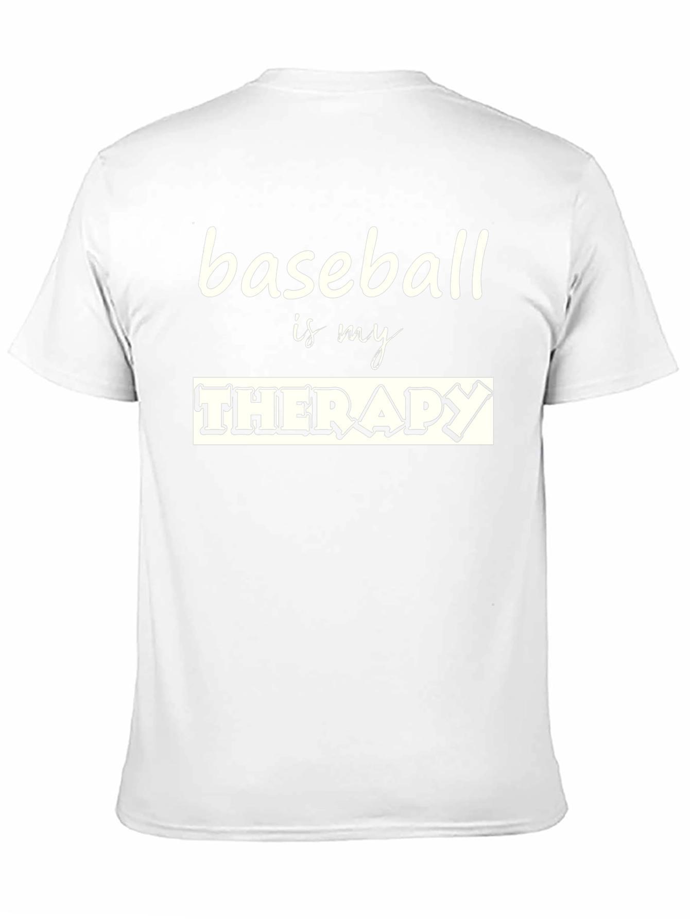 Baseball Is My Therapy Black T-Shirt