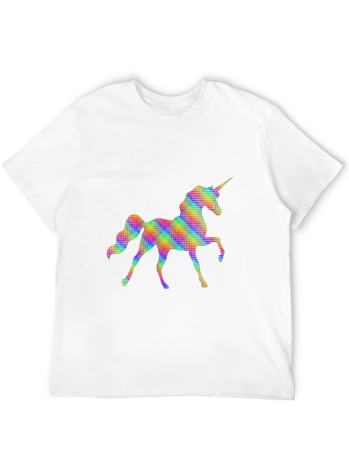 Rainbow Unicorn Graphic Black T-Shirt