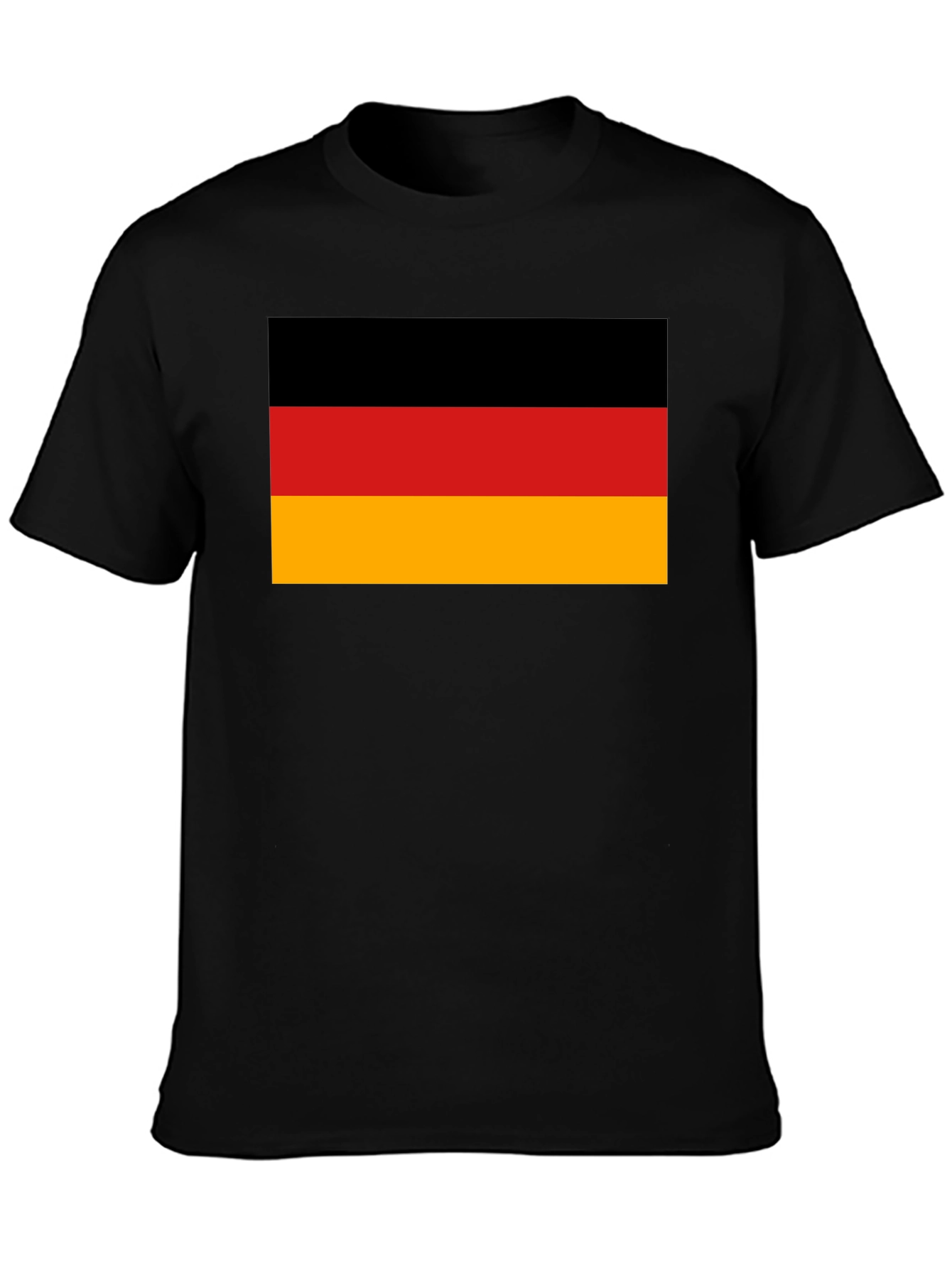 German Flag T-Shirt - Black Cotton Tee