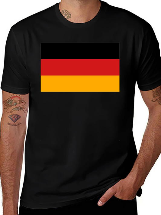 German Flag T-Shirt - Black Cotton Tee