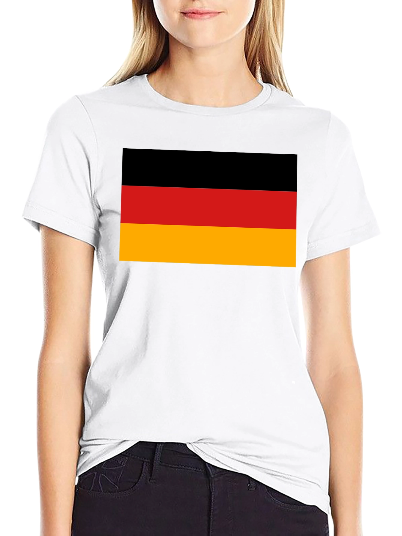 German Flag T-Shirt - Black Cotton Tee