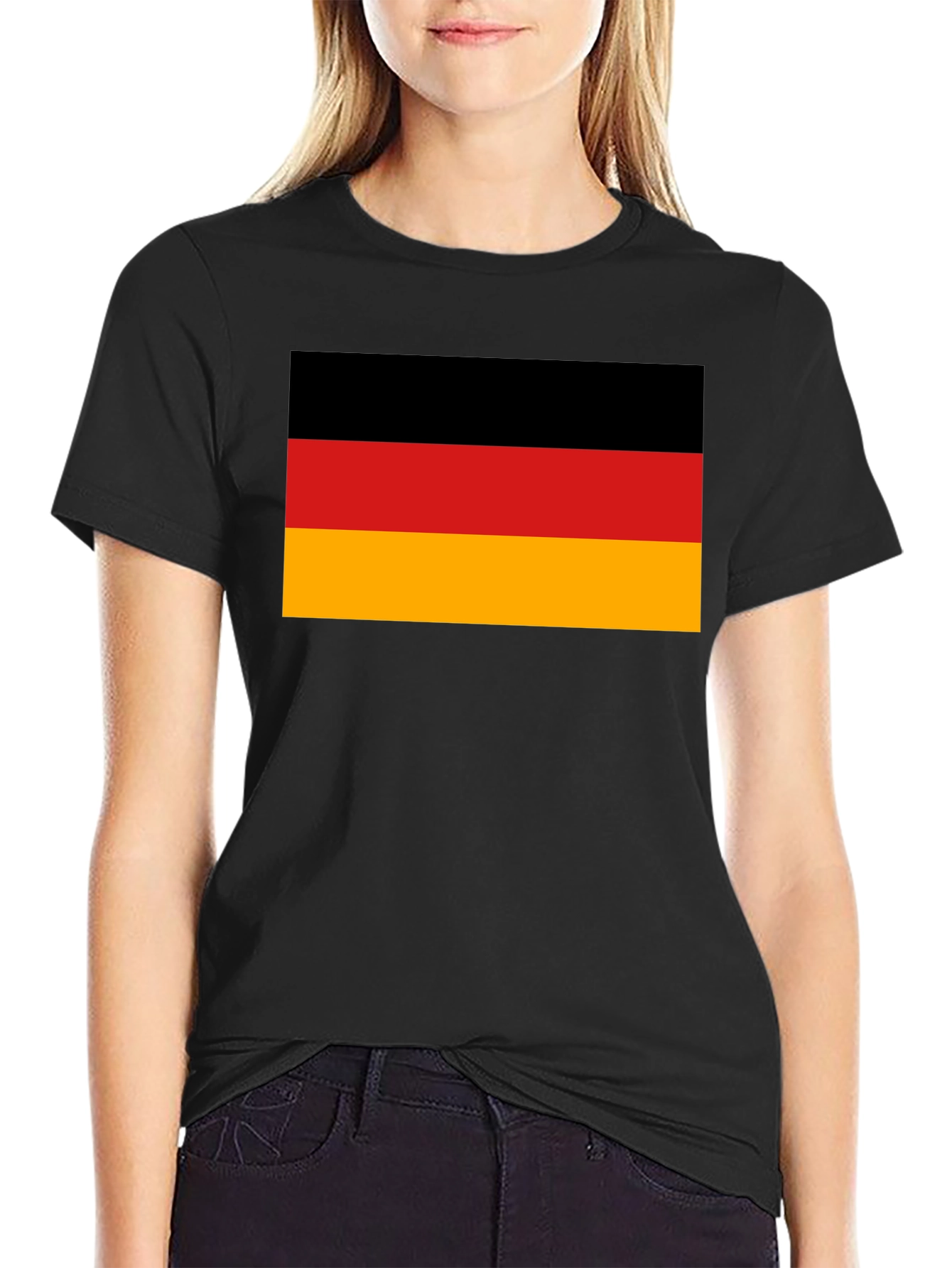 German Flag T-Shirt - Black Cotton Tee
