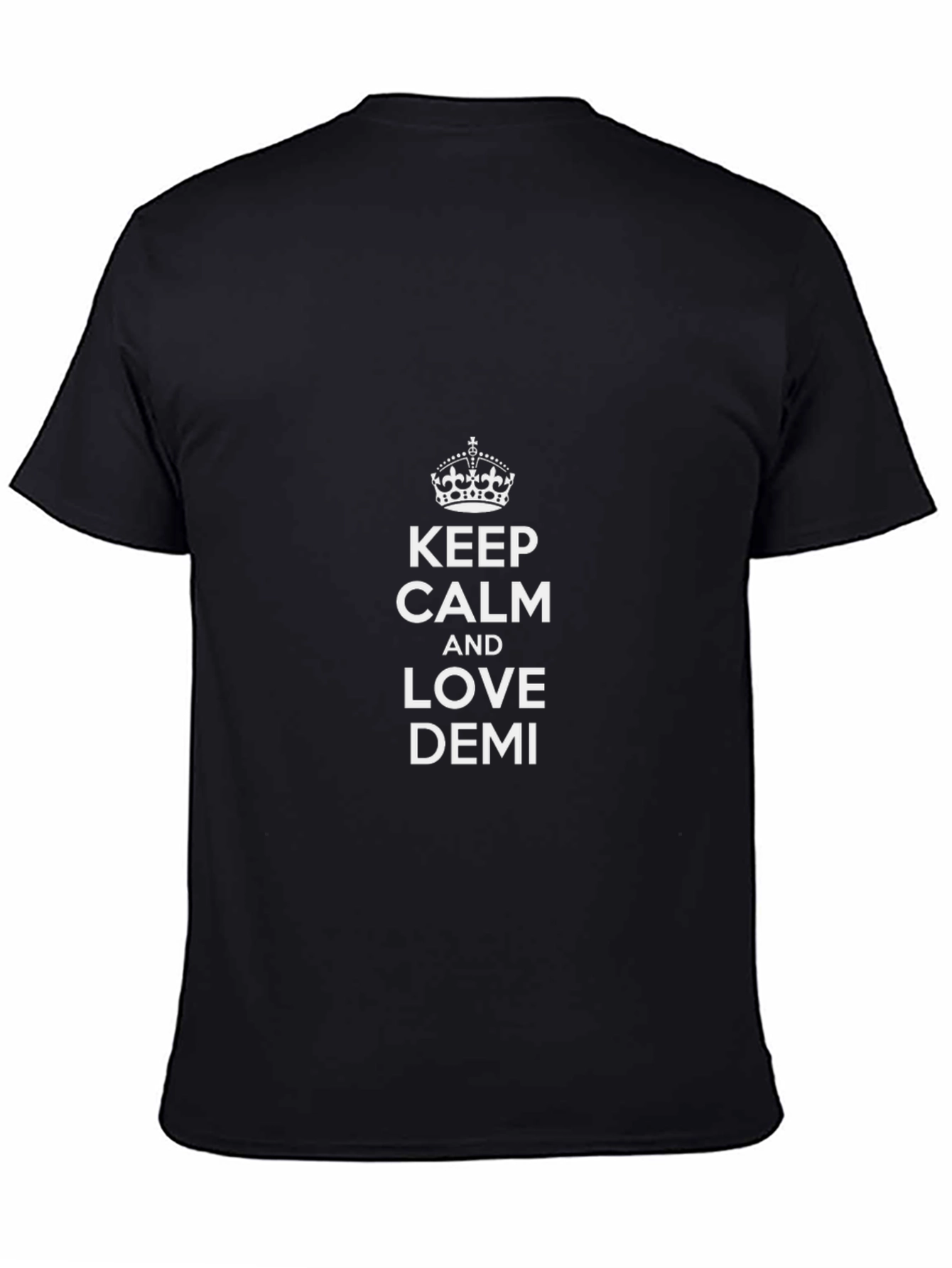 Keep Calm & Love Demi Black Graphic Tee