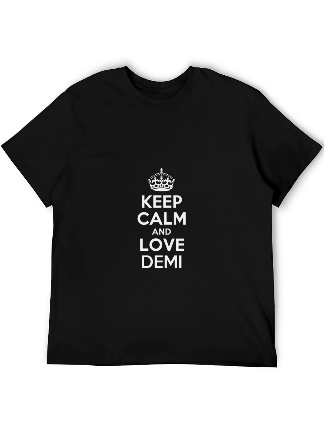 Keep Calm & Love Demi Black Graphic Tee