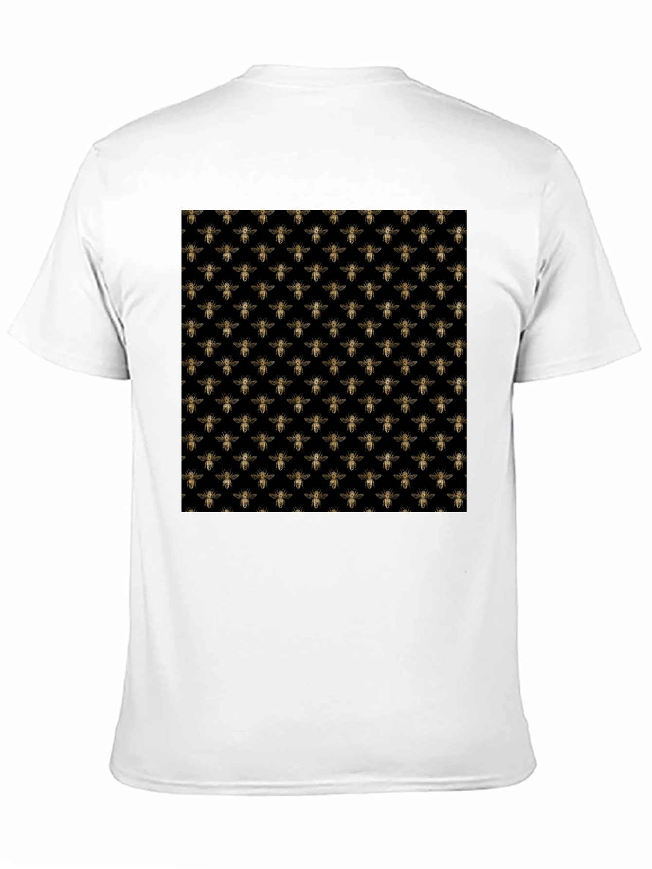 Bee Pattern Black T-Shirt