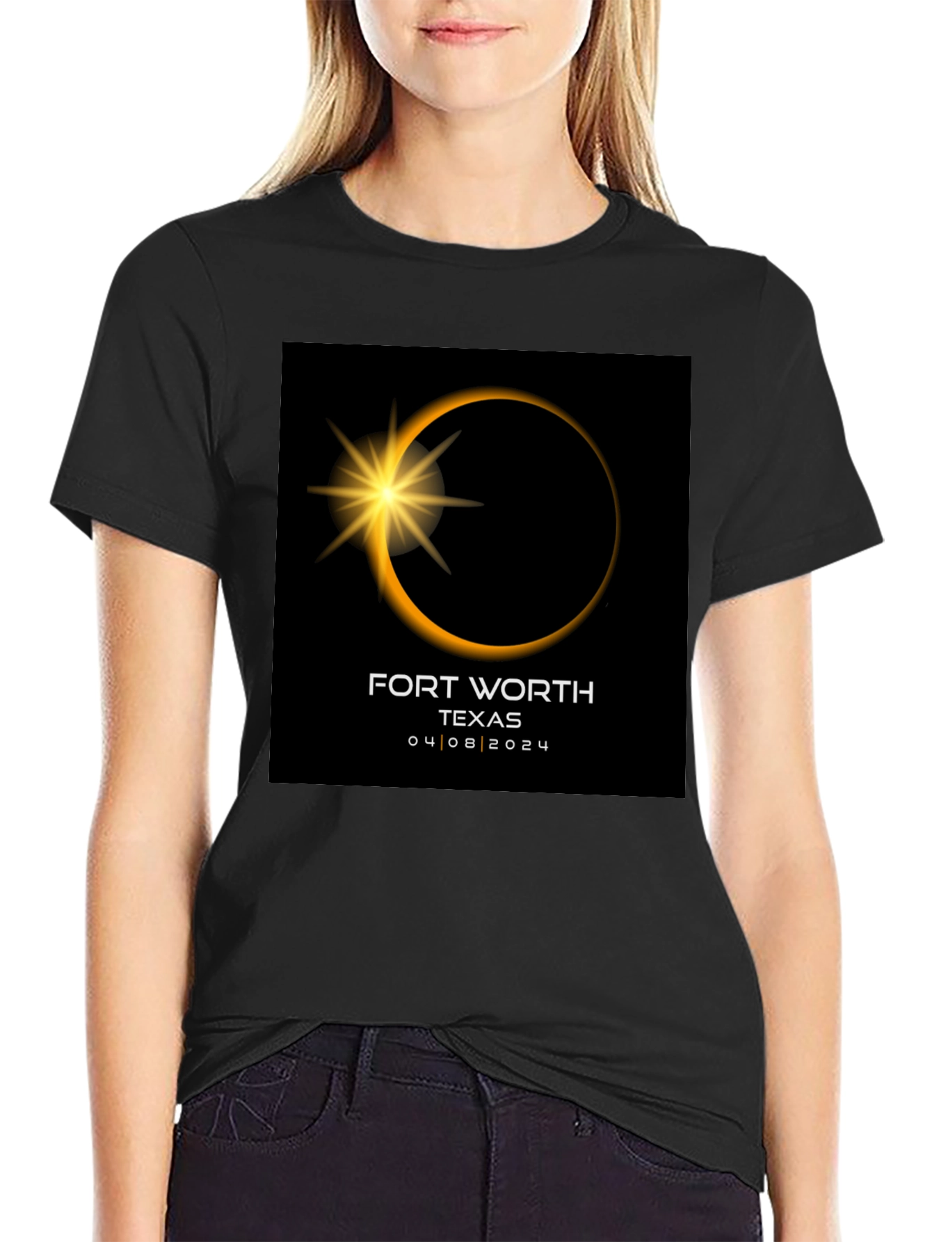 Fort Worth Texas Eclipse 04/08/2024 T-Shirt