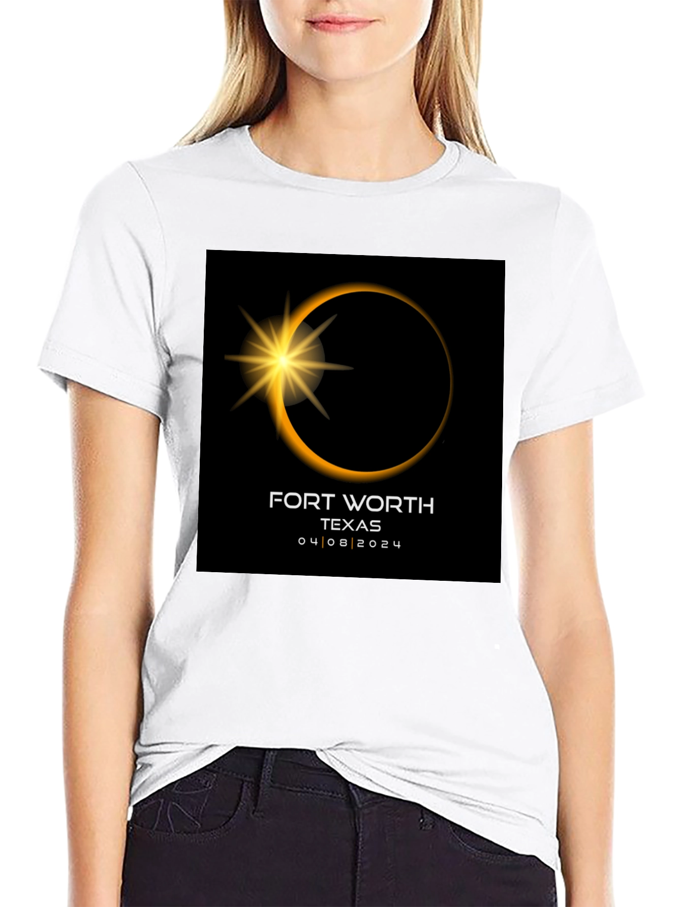 Fort Worth Texas Eclipse 04/08/2024 T-Shirt