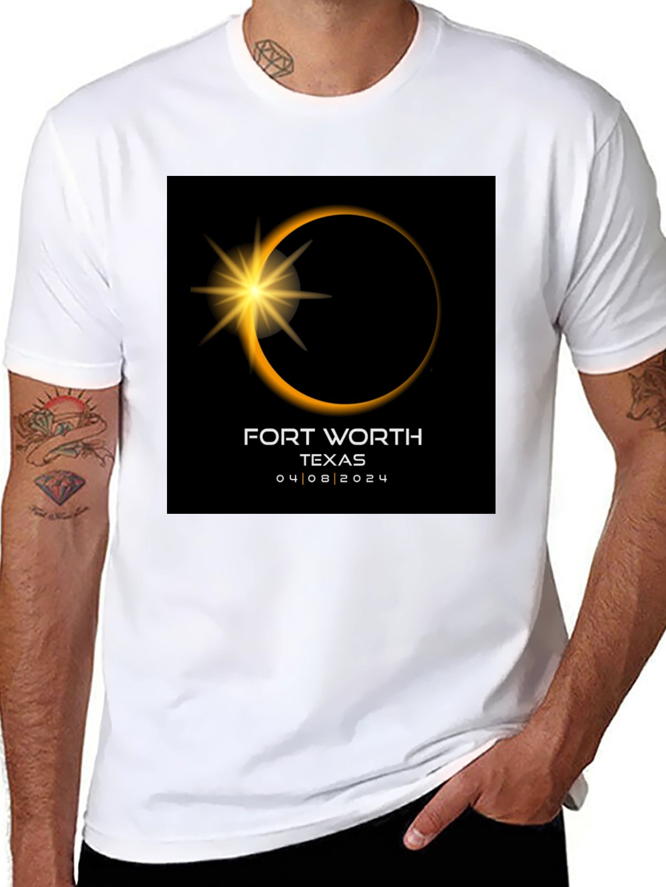Fort Worth Texas Eclipse 04/08/2024 T-Shirt