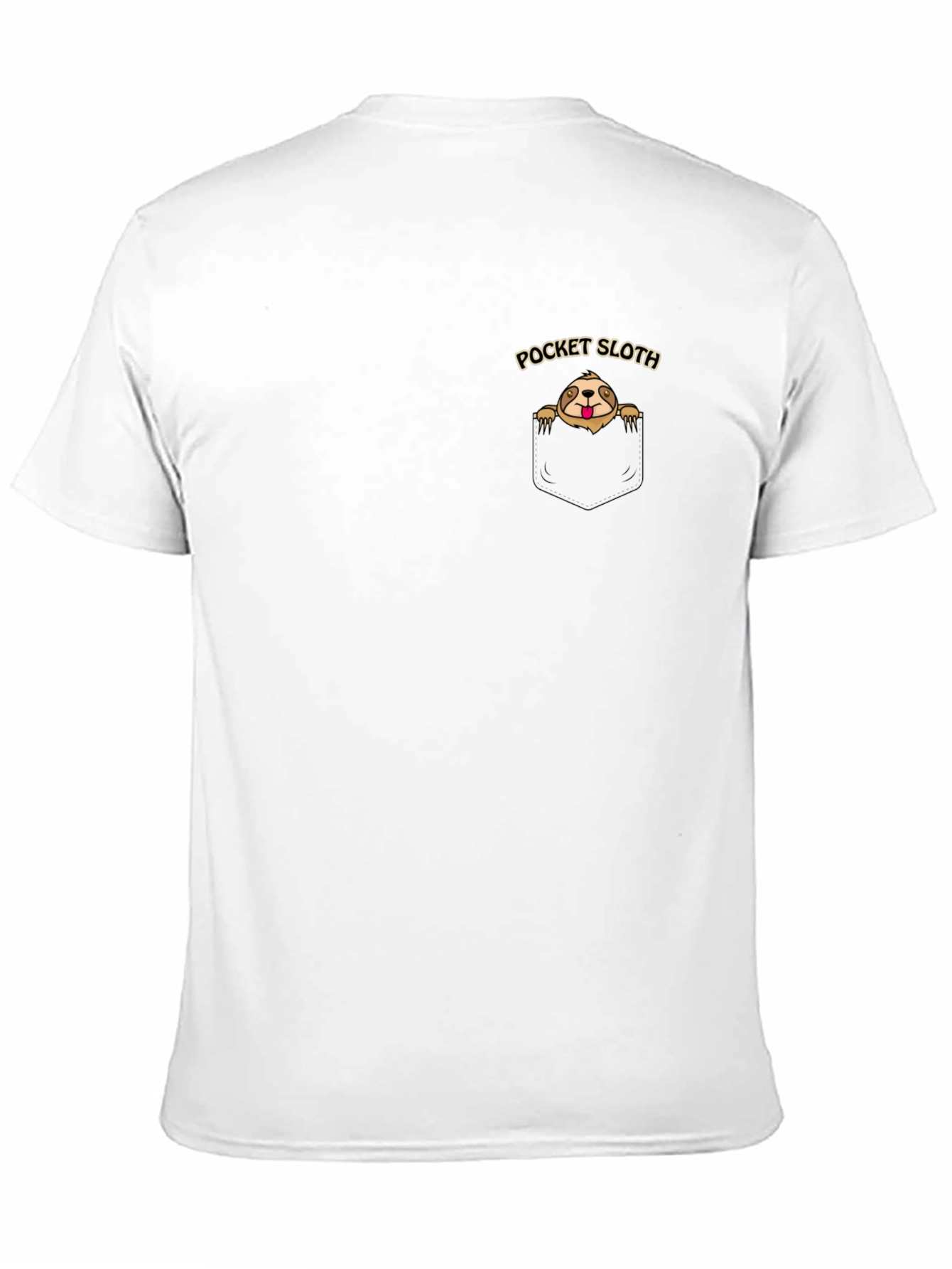 Pocket Sloth Graphic T-Shirt - Soft Cotton Tee